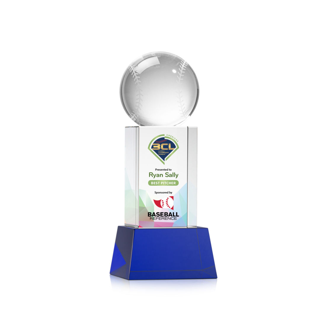 Baseball VividPrint™ Award on Belcroft - Blue 2