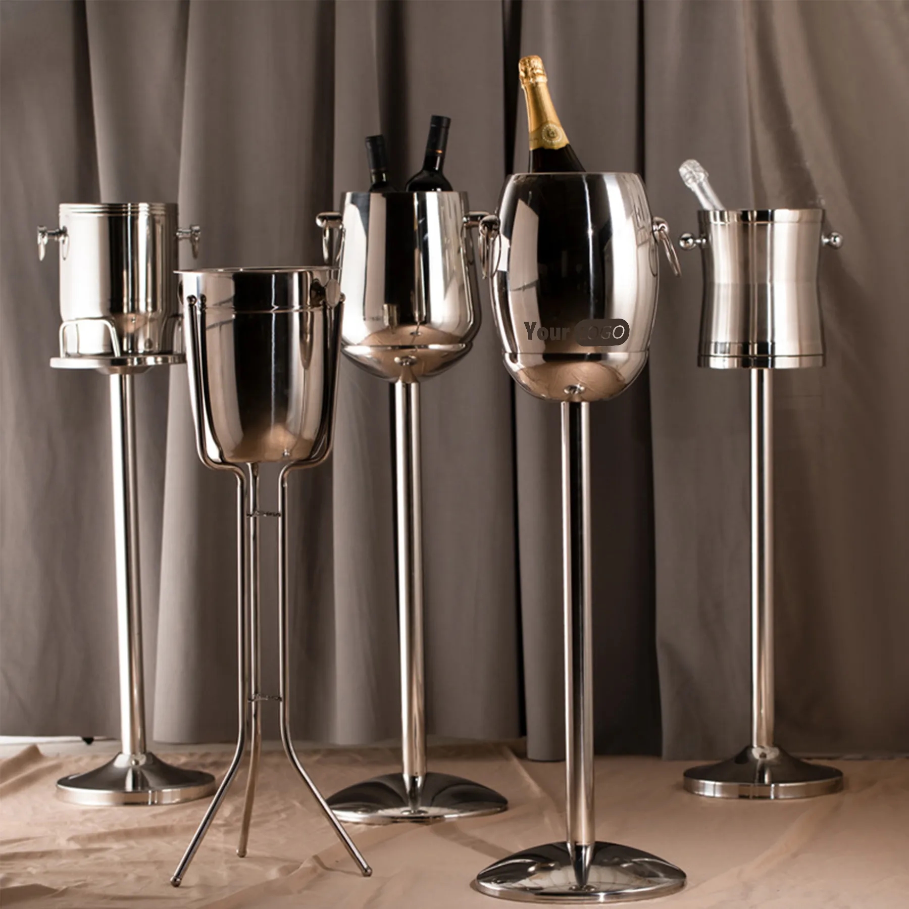 24"H Wine Bucket Stand w/ 1-Bucket Capacity 2
