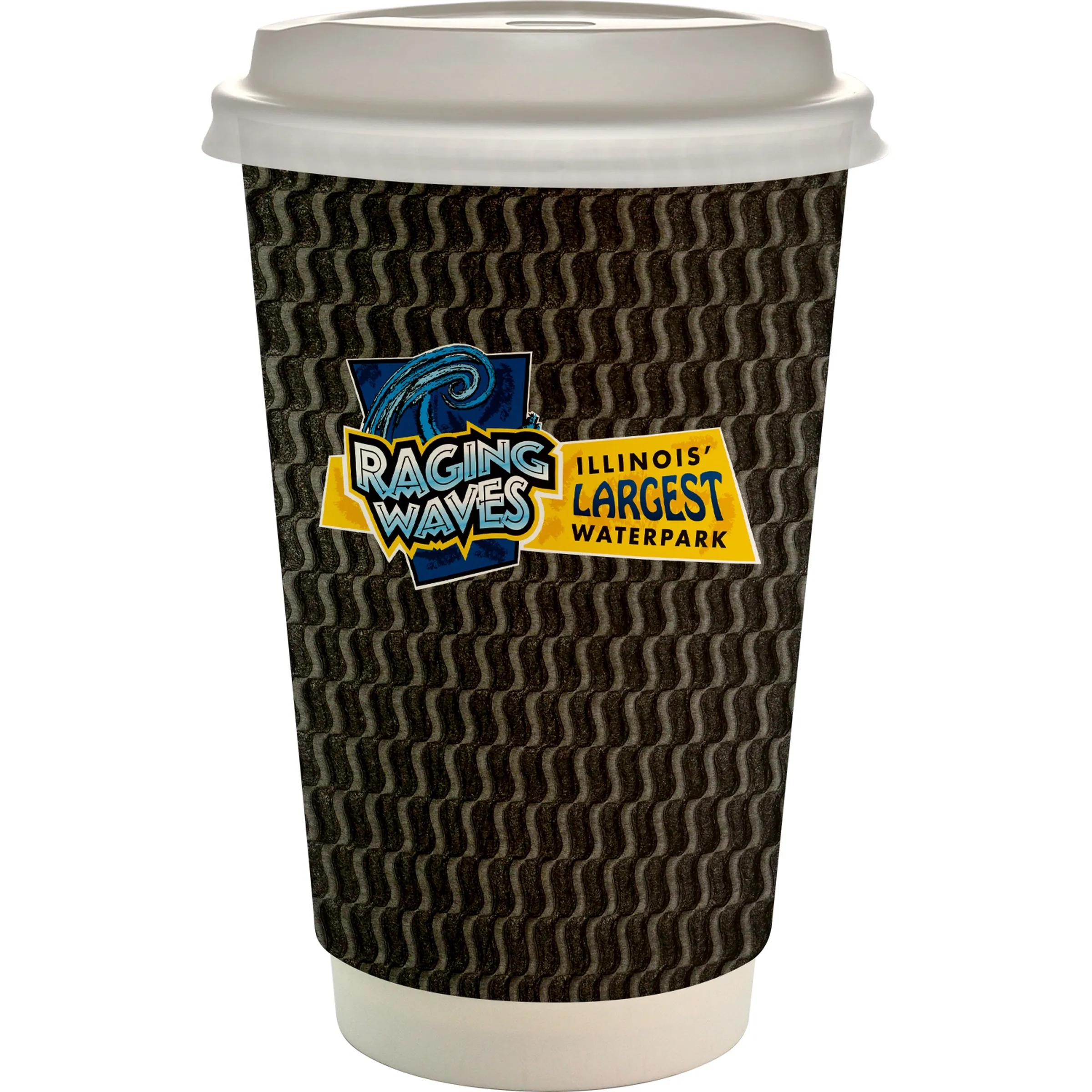 16 oz. Full Color Wave Paper Cup With Lid 8