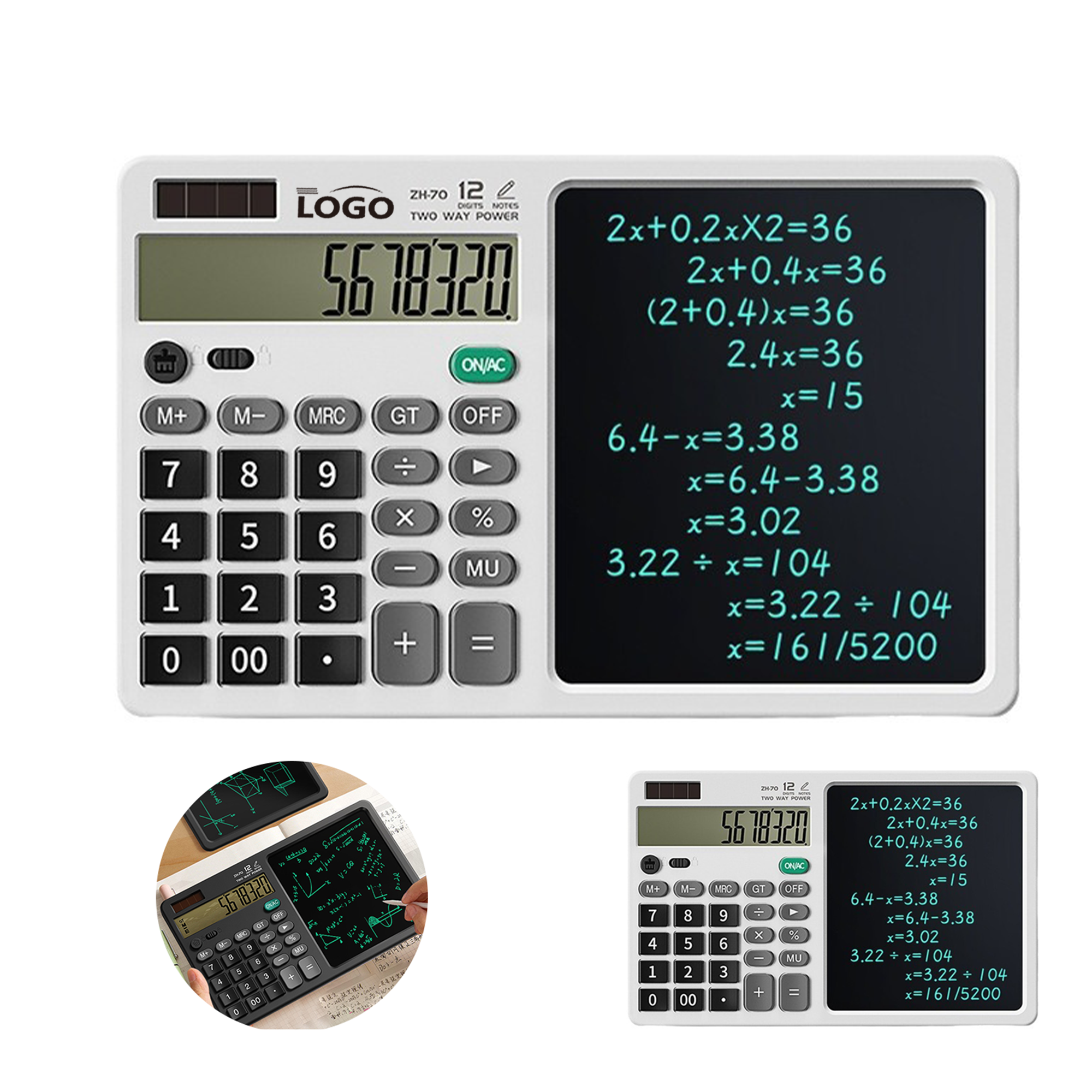 Desktop Calculator with Notepad - Office & School Use 1