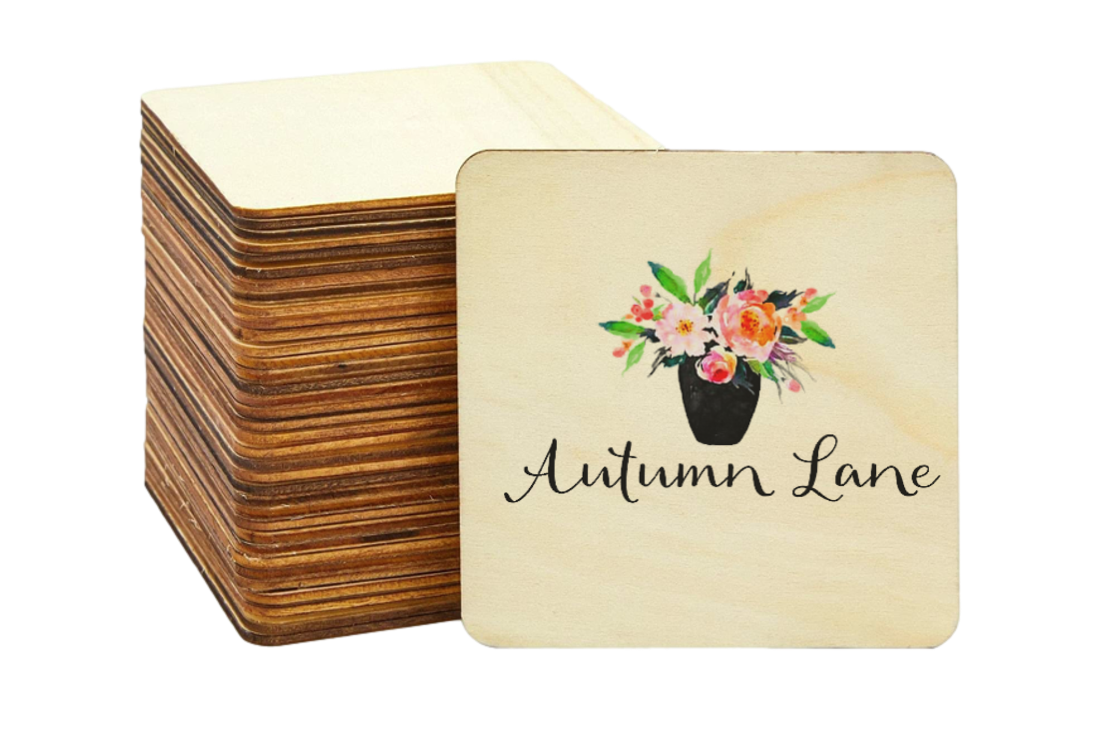 Square Wooden Coaster 4