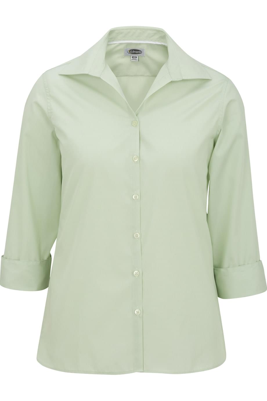 Lightweight Poplin Three Quarter Sleeve Ladies Shirt 3