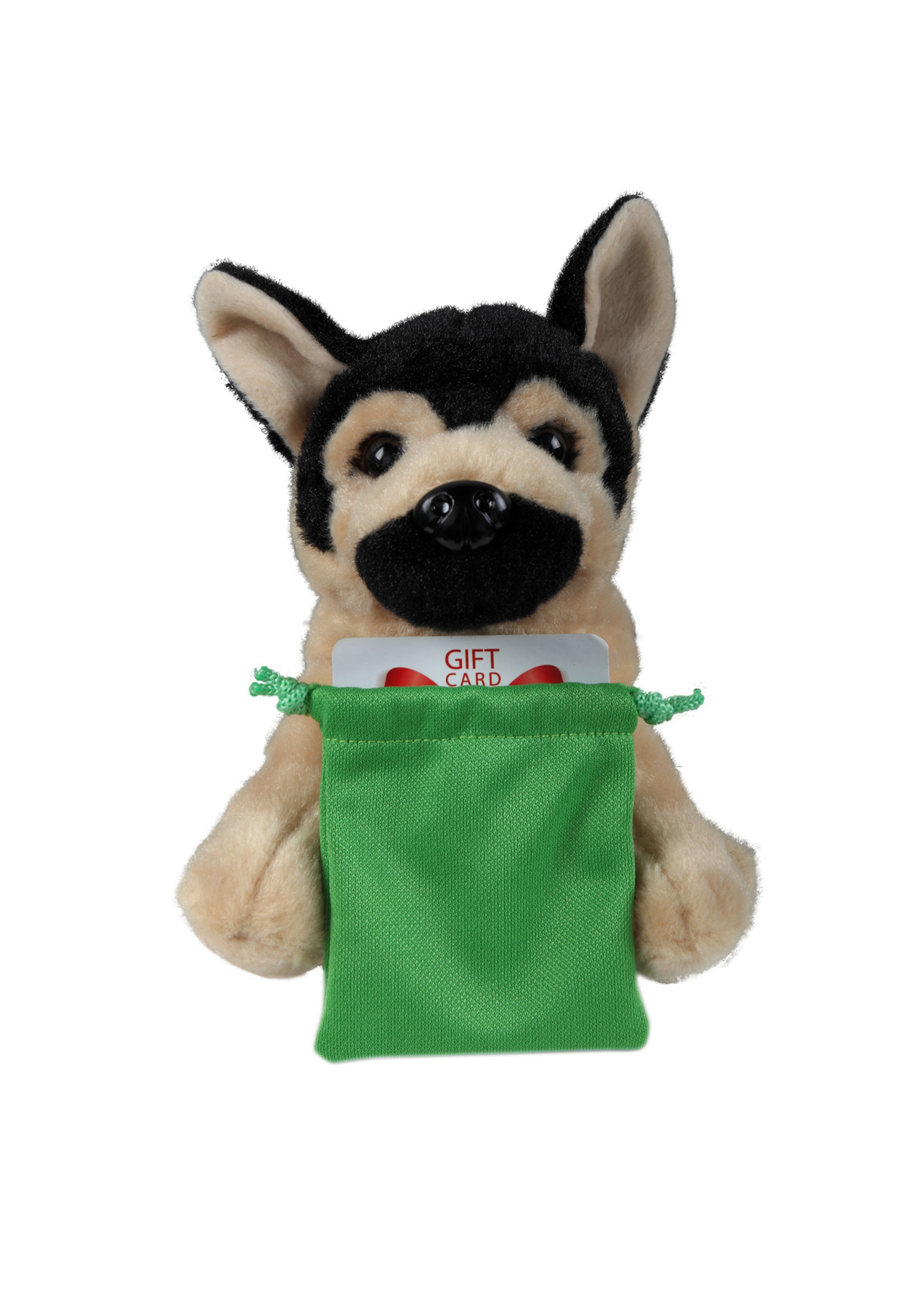 Soft Plush Sitting German Shepard with Gift Card Sack 4