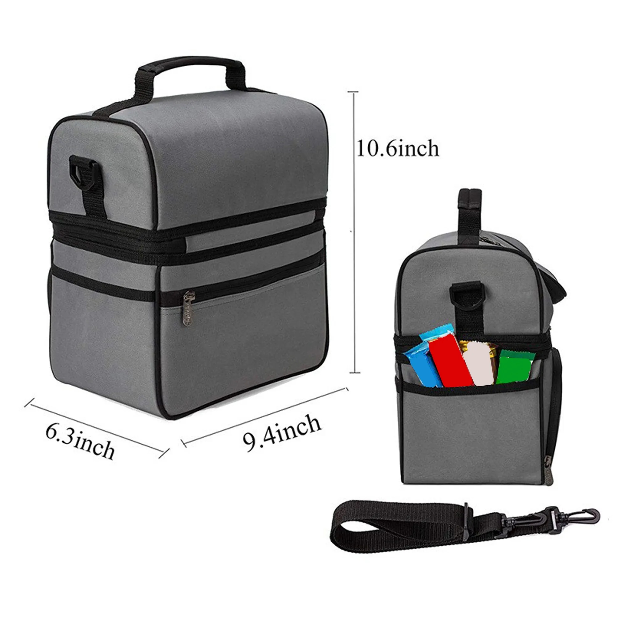 Free Cutlery PEVA Insulated Cooler Bag 6