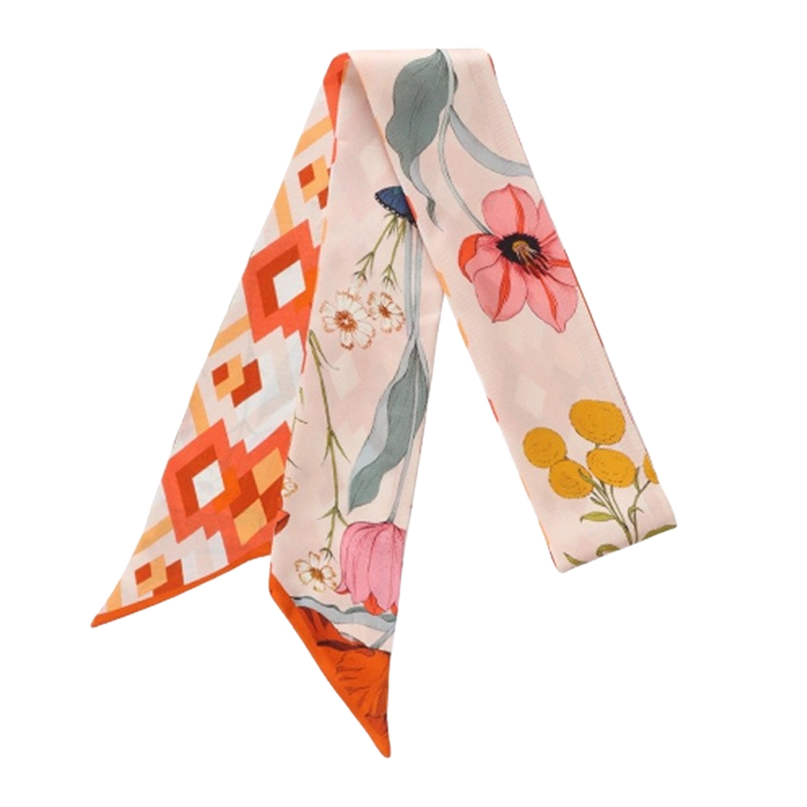 Angled Long Silk Scarf 5