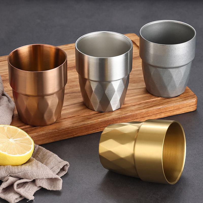 12 Oz Stackable Double Wall Stainless Steel Cups 2