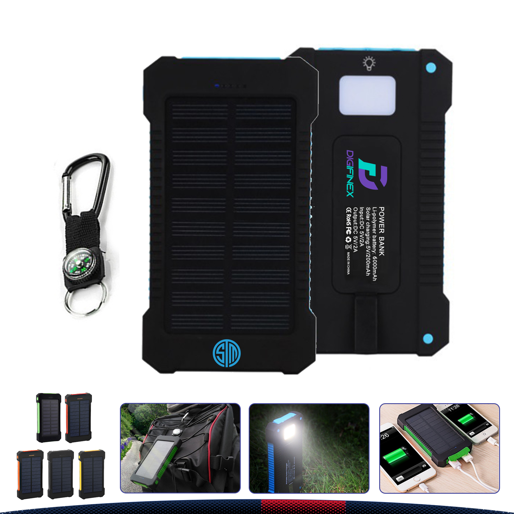 Flige Solar Power Bank-8000mAh 6