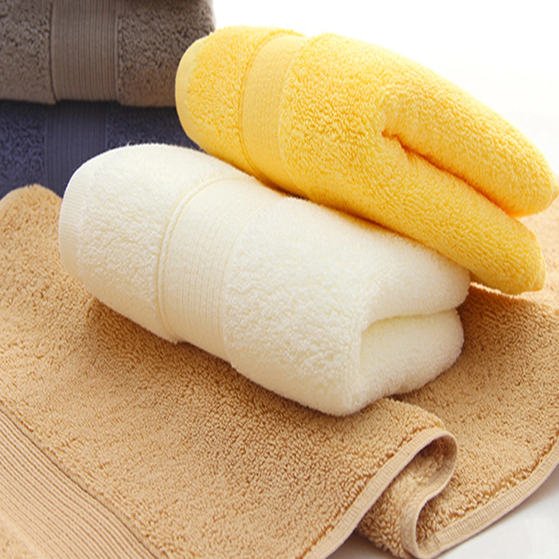 Solid Color Cotton Towel 4