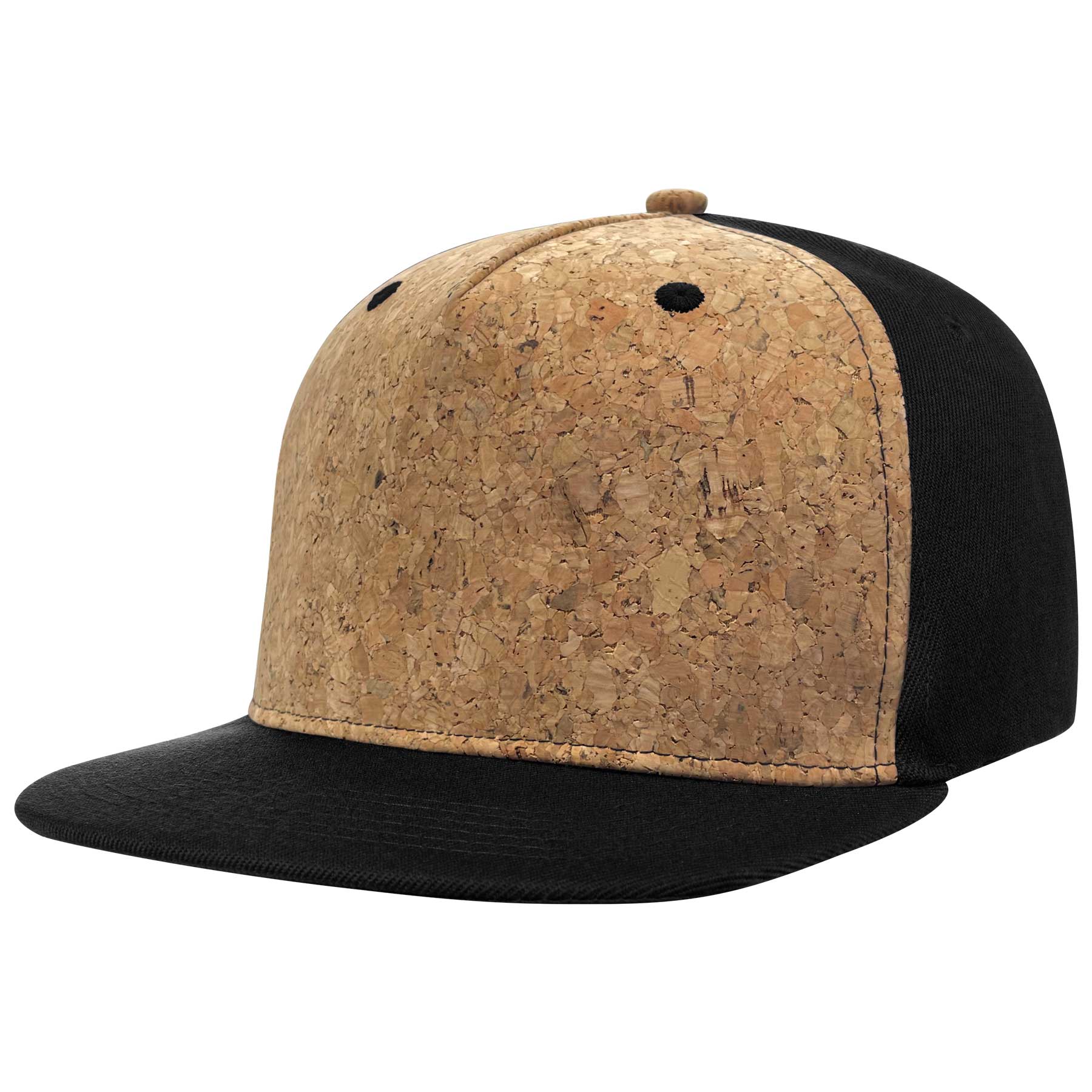 Cotton Flat Visor Adjustable Snapback Cork Caps 16