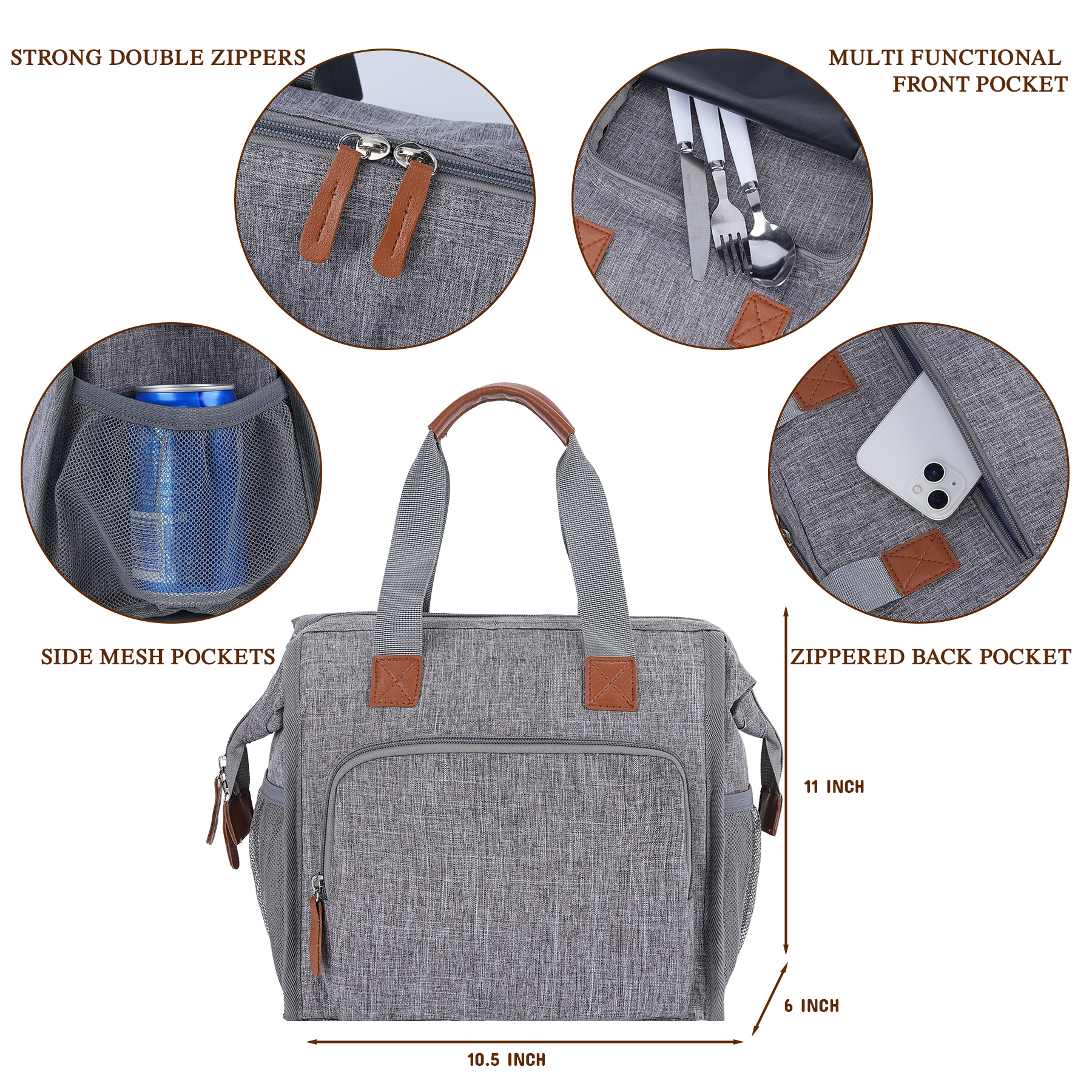 Smile Insulated Lunch Box Cooler Bag 20
