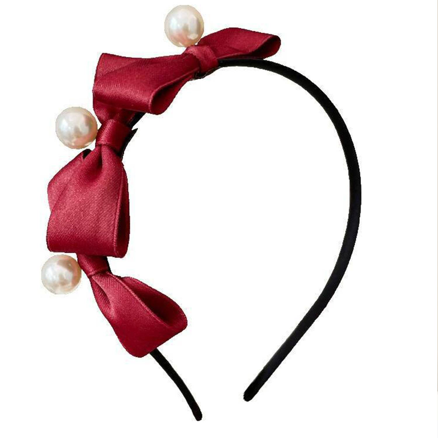 Simple Retro Black Bow Headband 2