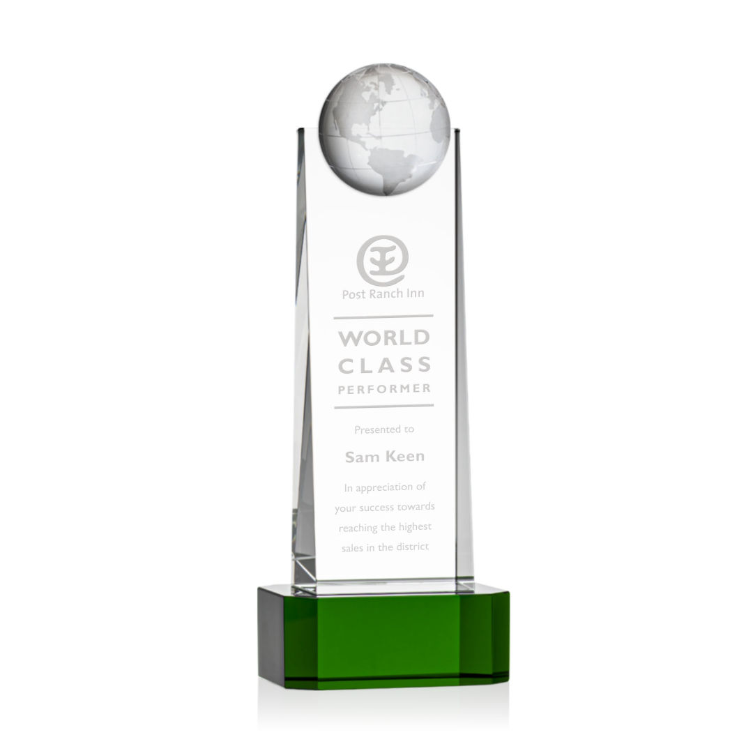 Sherbourne Globe Award on Base - Green 4
