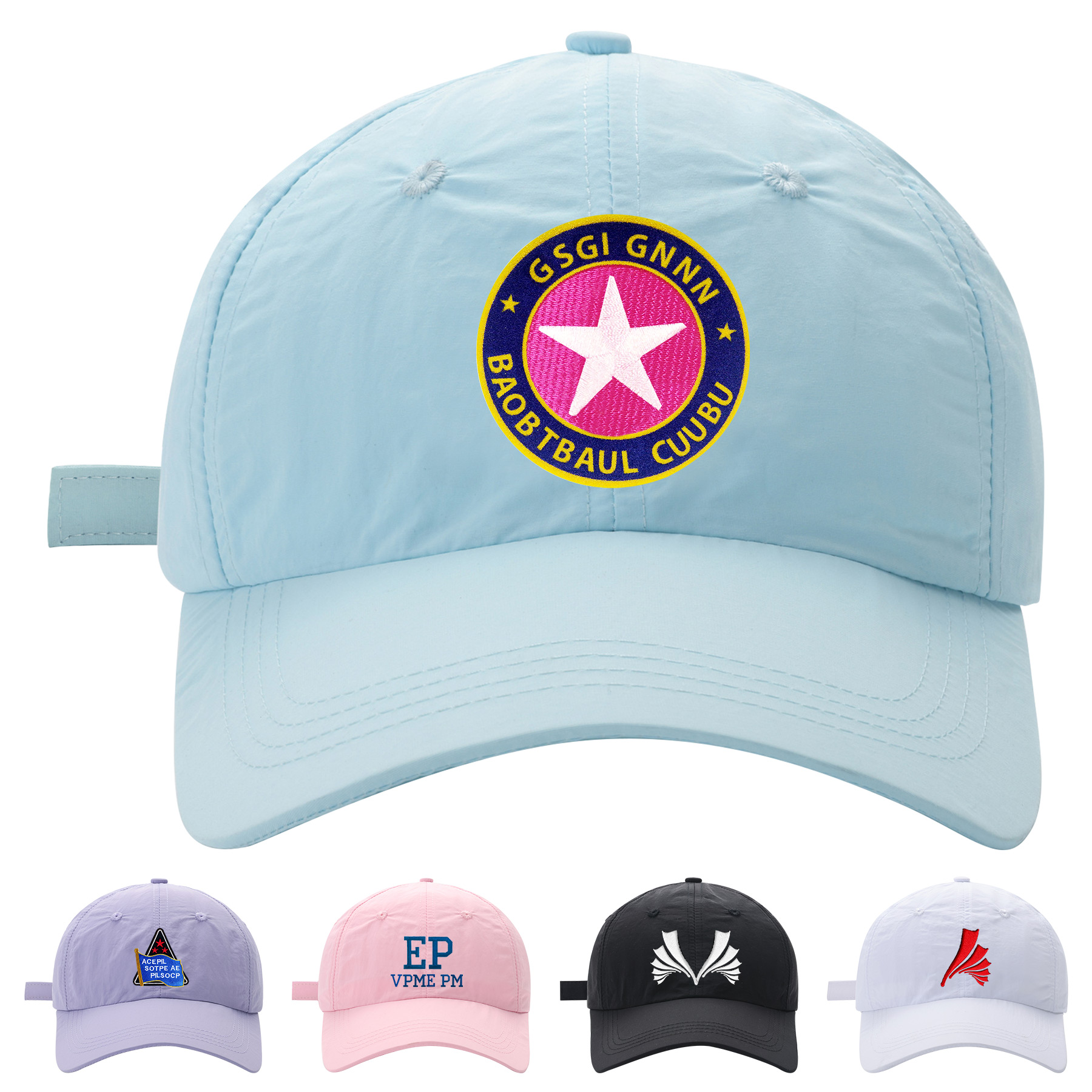 Quick Dry Nylon Baseball Cap Cith Velcro Closure 1