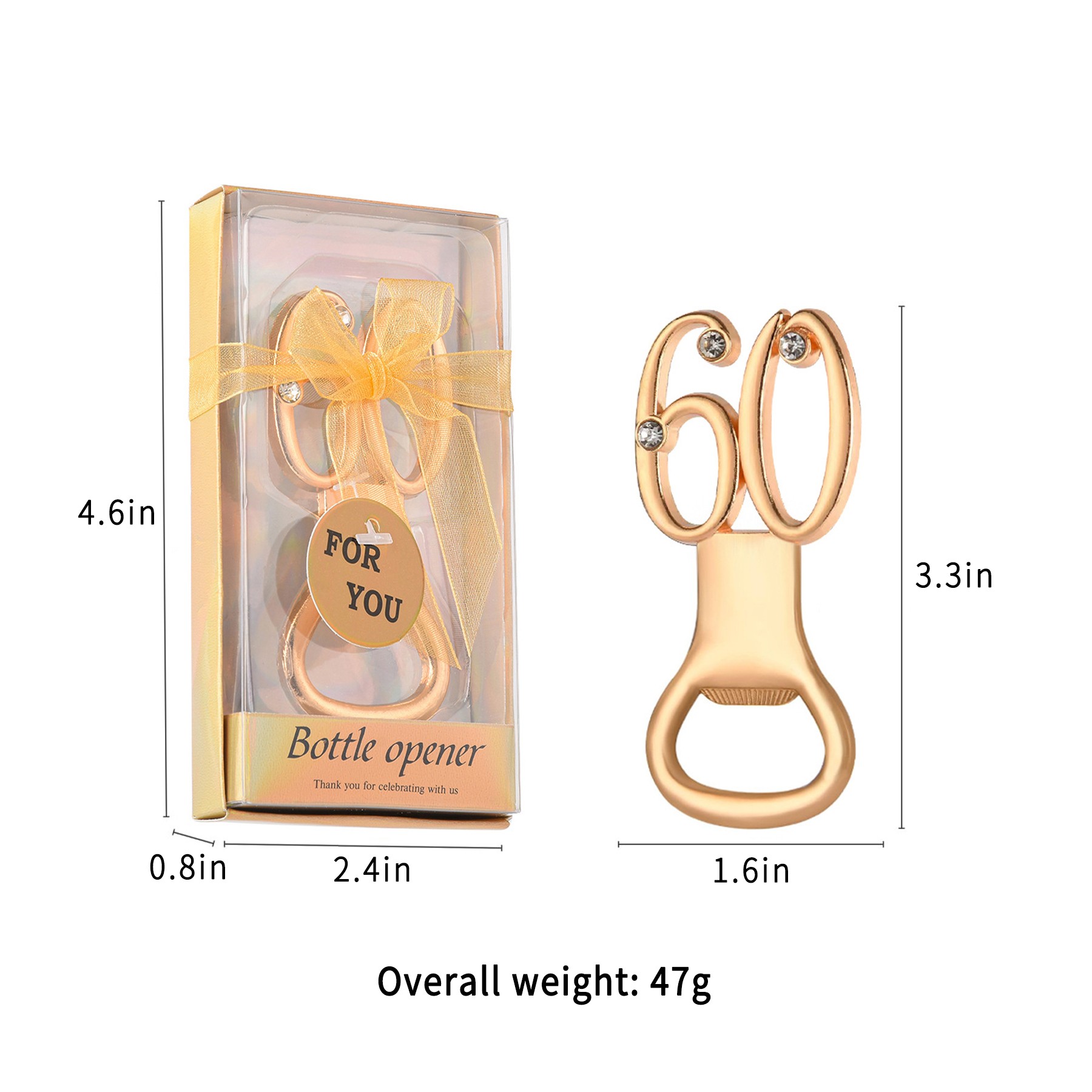 Digital Alloy Corkscrew Birthday Bottle Opener For Party Favors 16