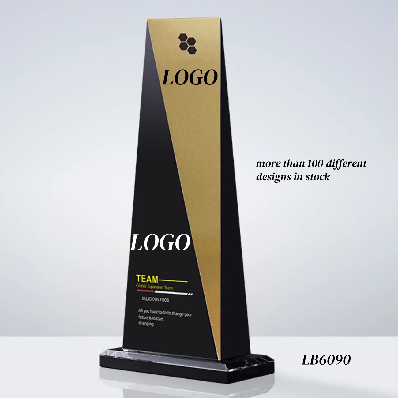 Personalized Crystal Throphy Glass Plaque Award 2