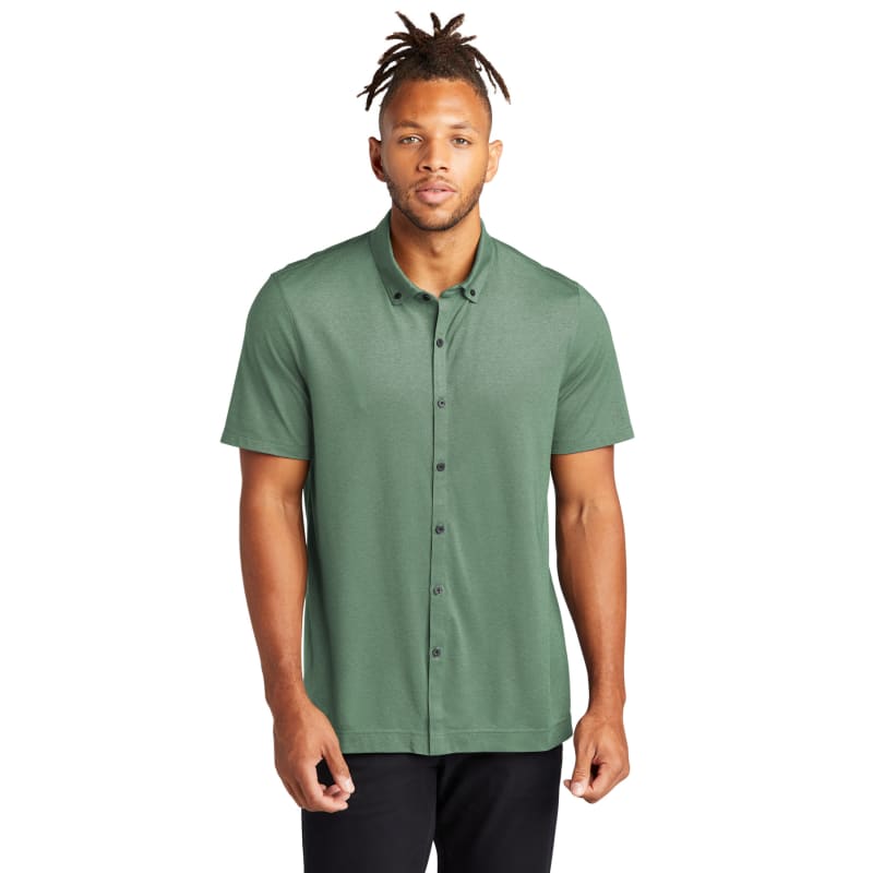 Mercer+Mettle Stretch Pique Full-Button Polo 12