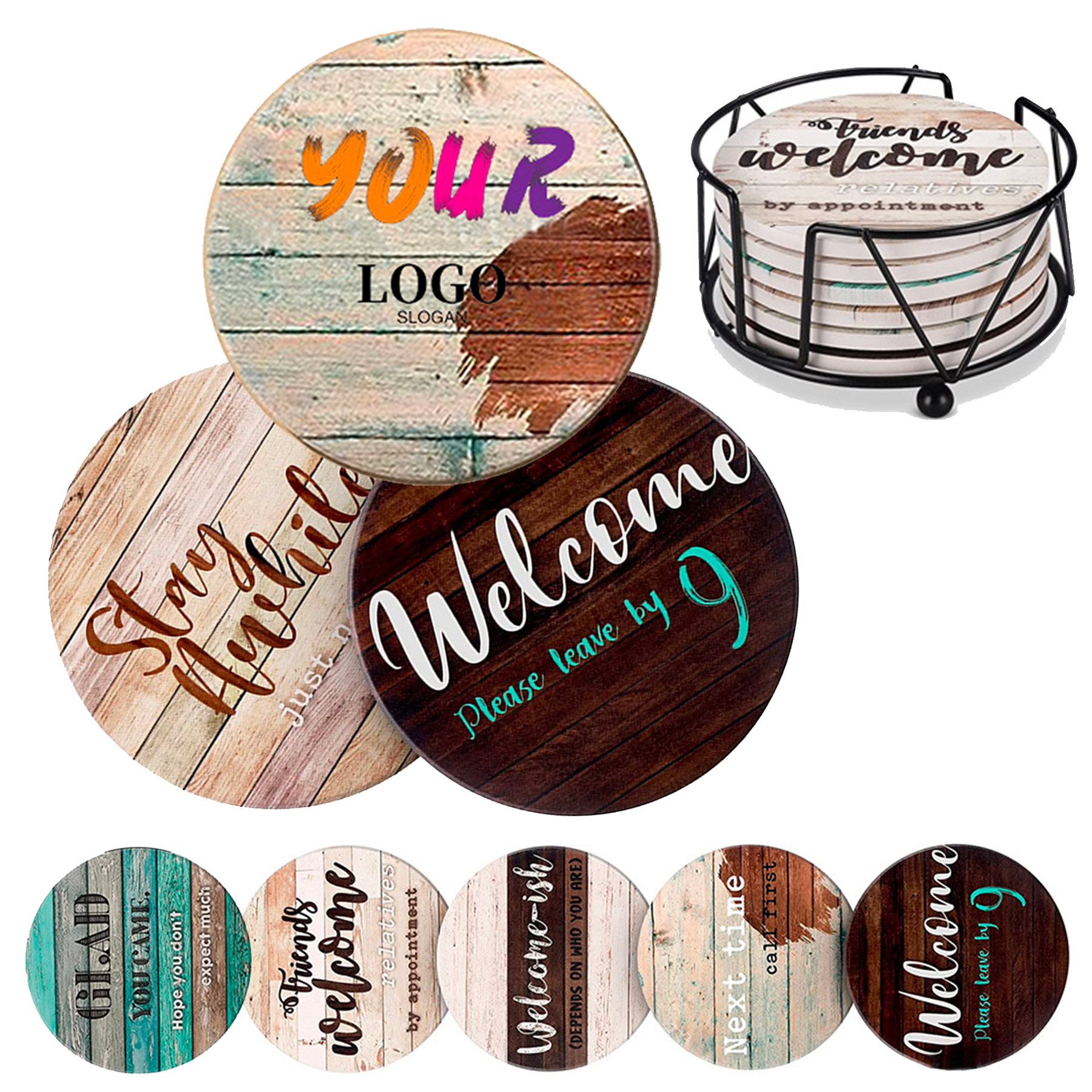 Wood Absorbent Table Coaster 2