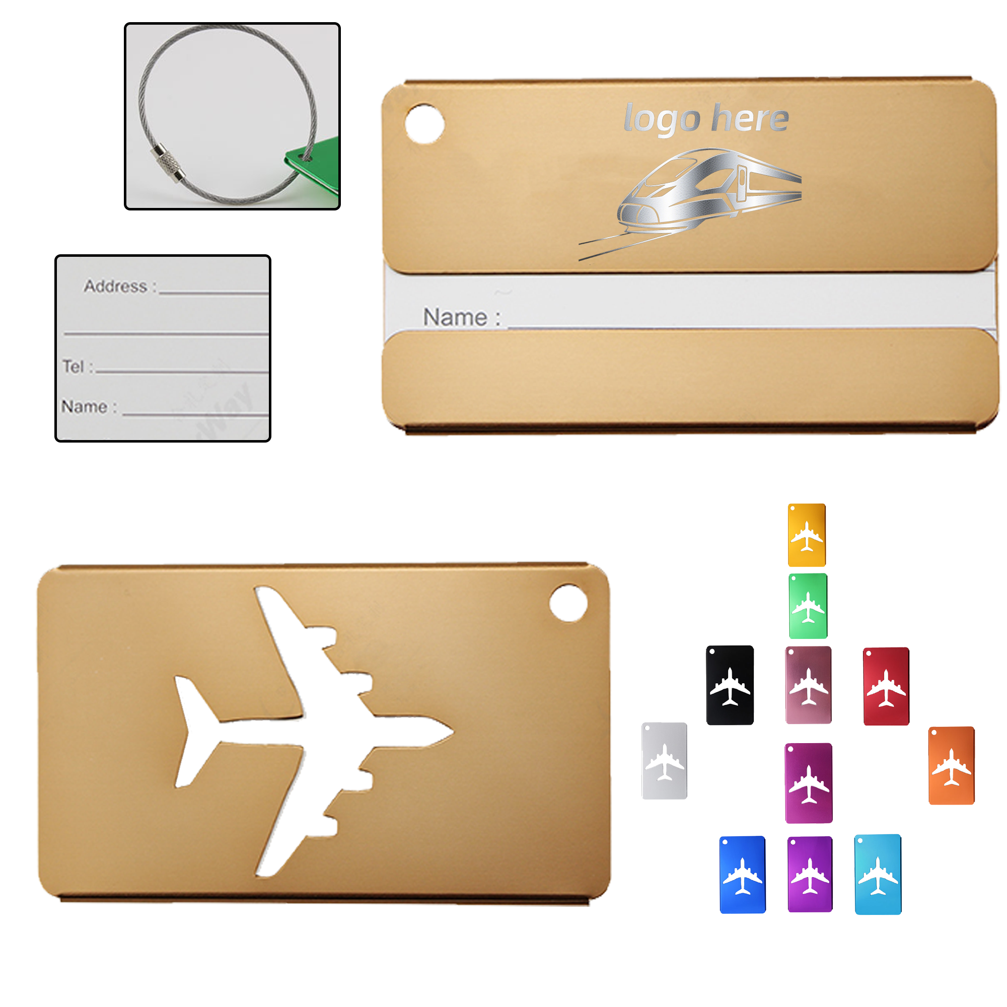Premium Aluminum Luggage Tags 3