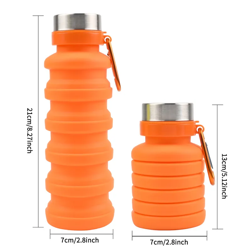 17OZ Silicone Telescopic Water Bottle 5