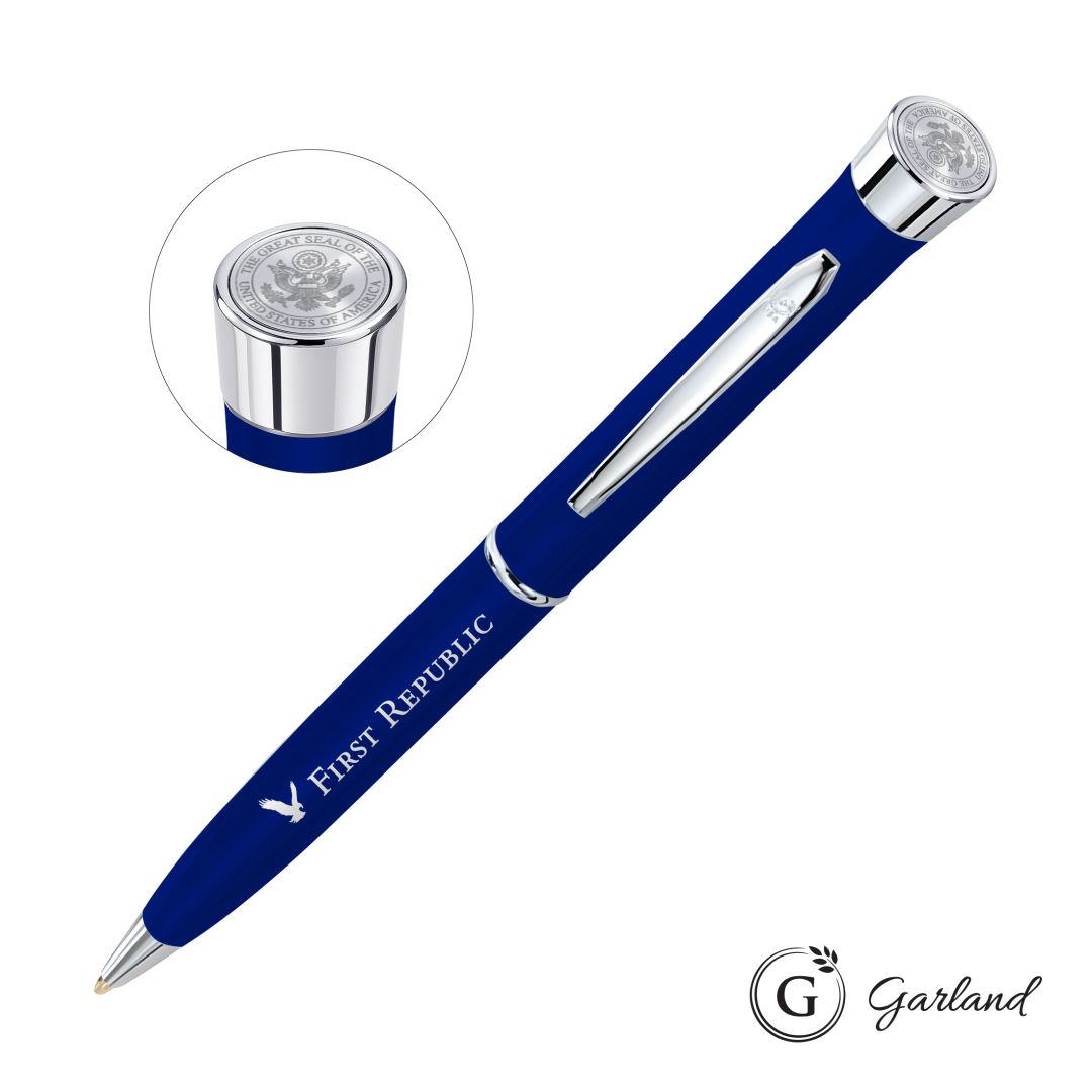Garland® Color Matte Custom Emblem Twist Pen - Chrome 13
