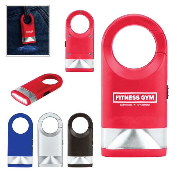 Portable Flashlight with Carabiner Clip