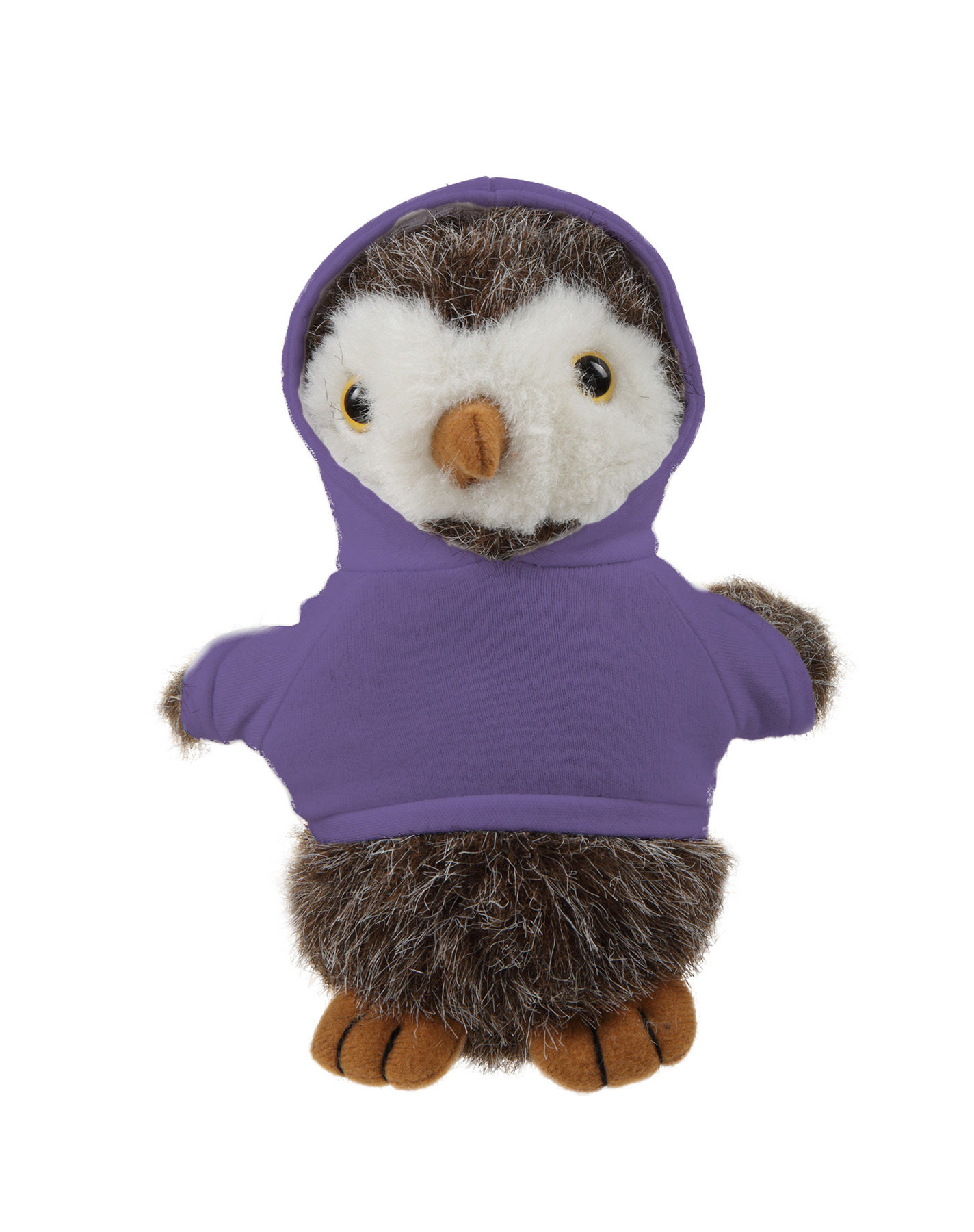 Soft Plush Standing Owl wearing a Hoodie 9