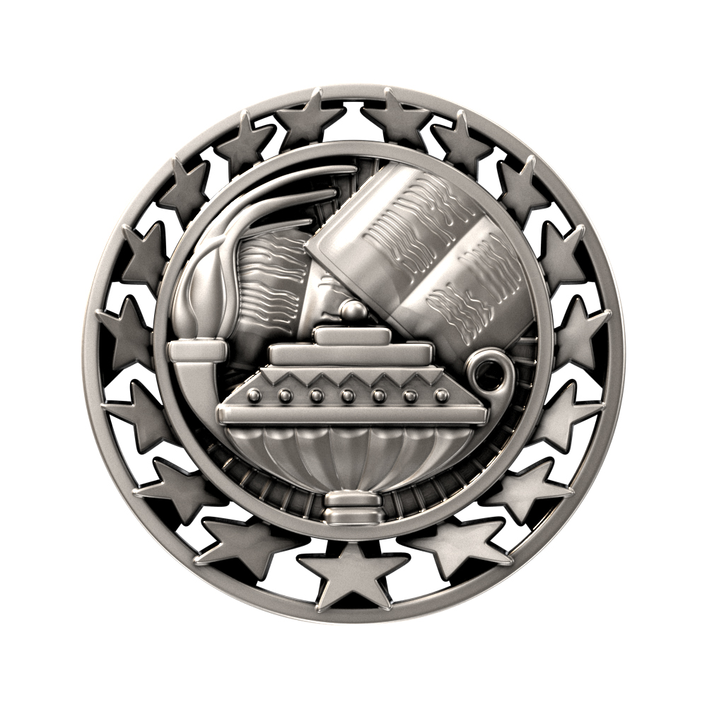 Book & Lamp Star Medallion (2-1/2") 5