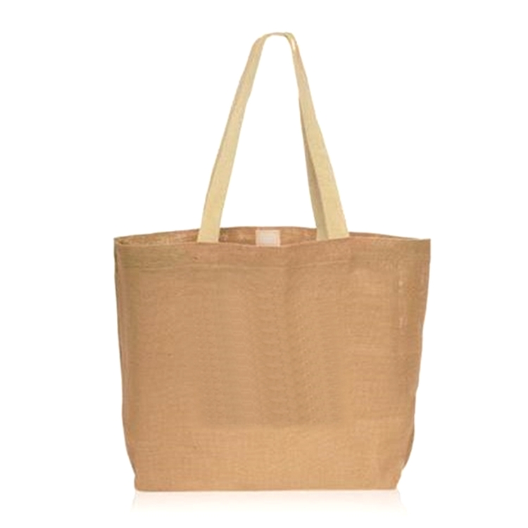 Non-Laminated Jute Tote Bag with Cotton Handle 2