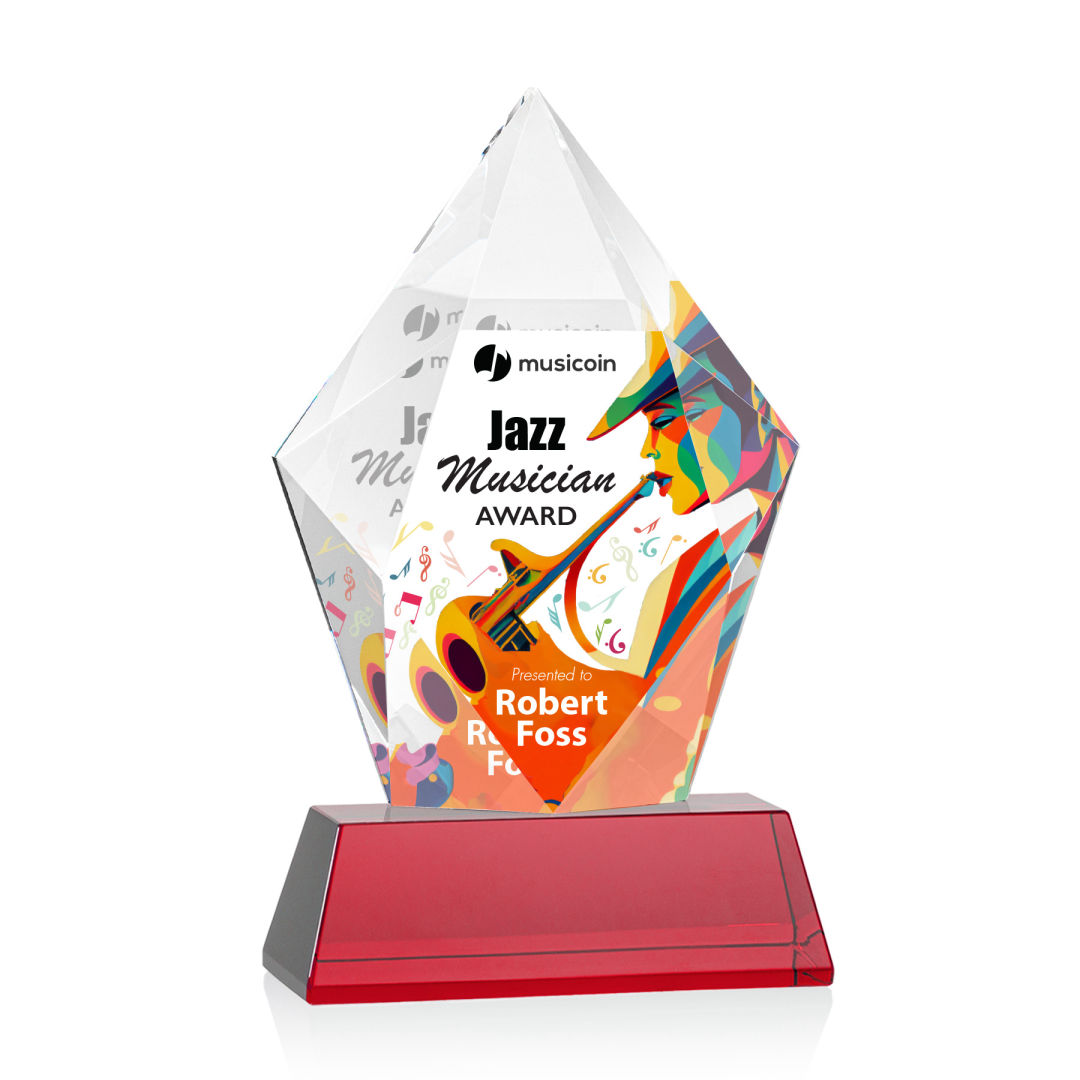 Devron VividPrint™ Award on Base - Red 4