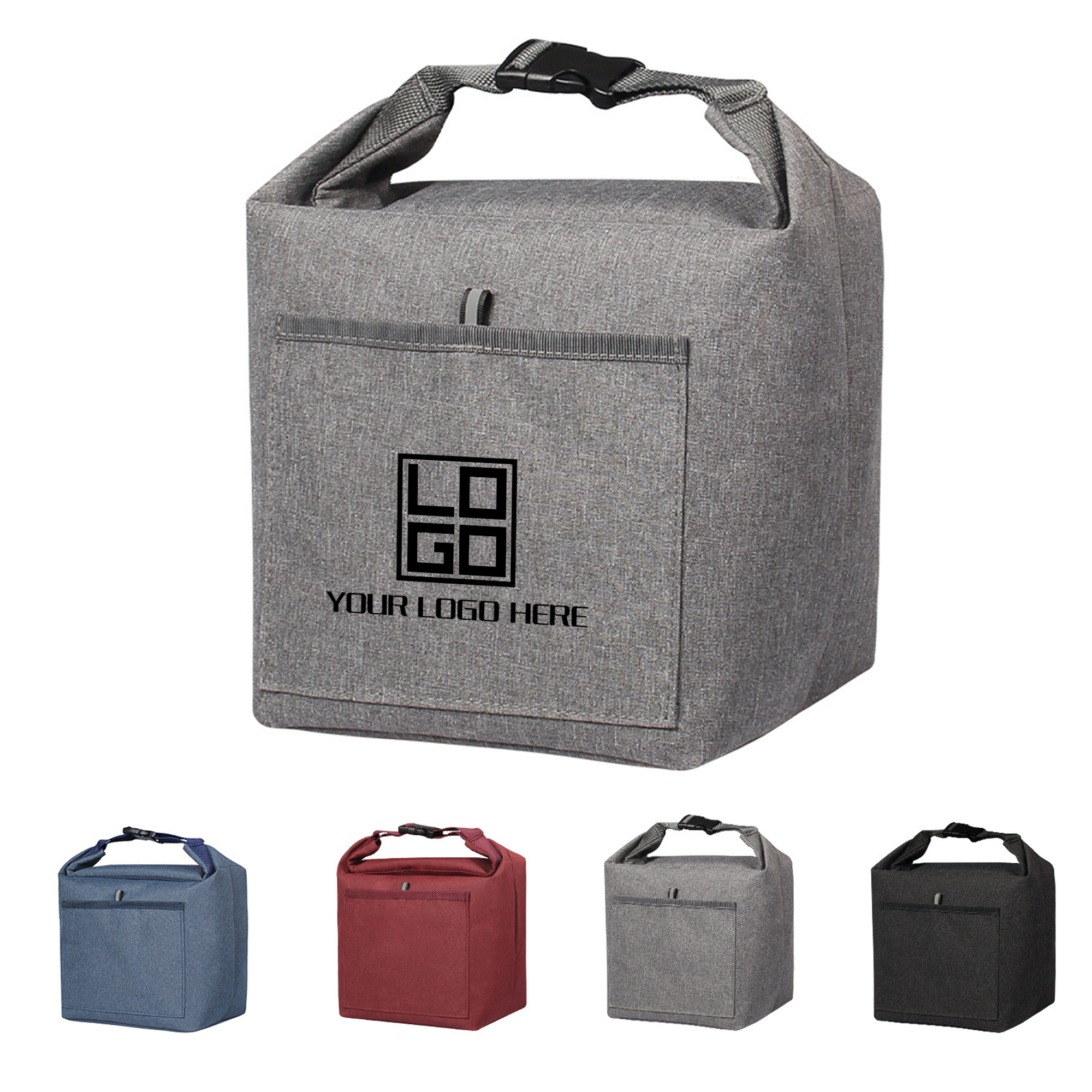 Insulated Lunch Tote in Bellevue Heathered Polyester 3
