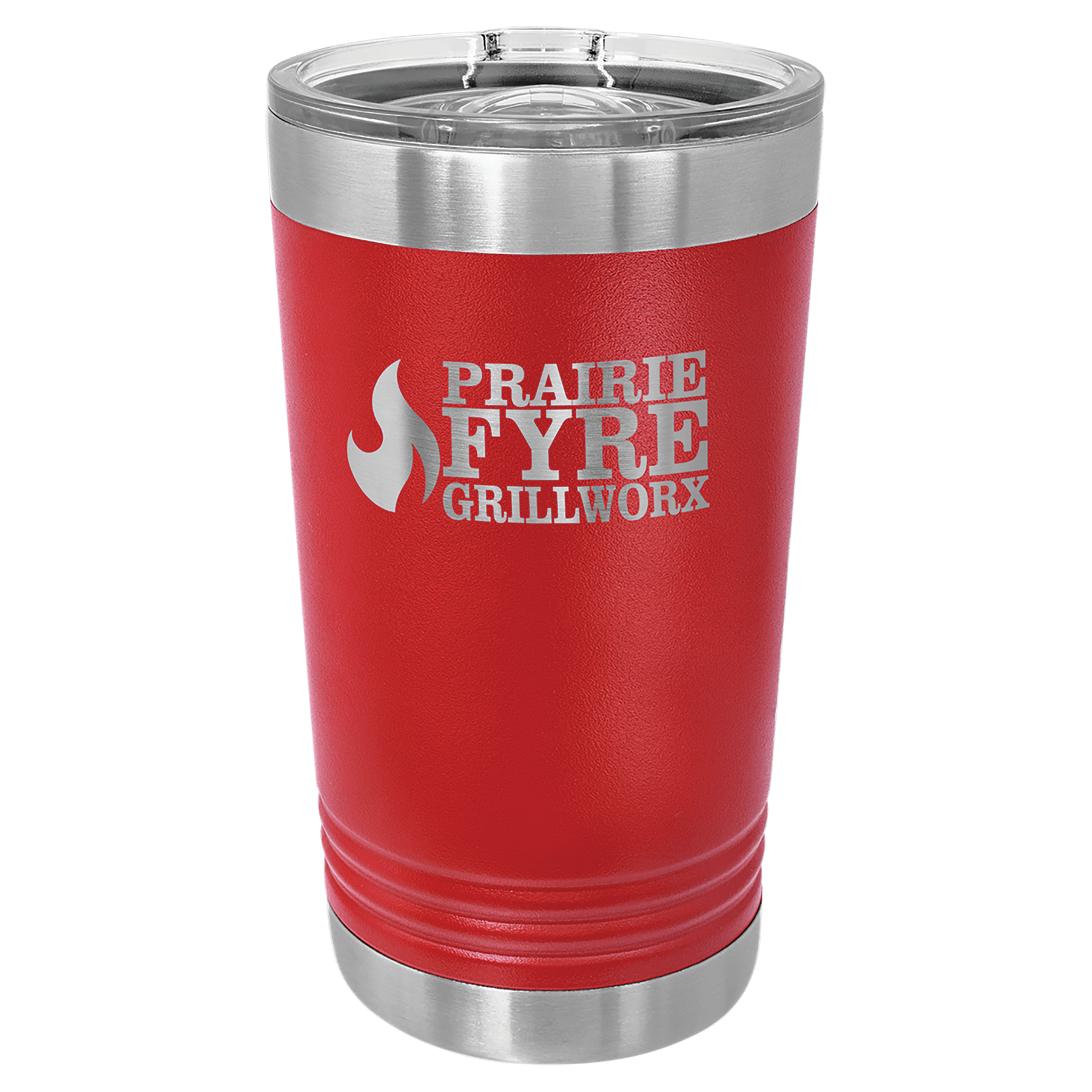 16 oz. Red Laser Engraved Polar Camel Pint Tumbler w/Slider Lid 1