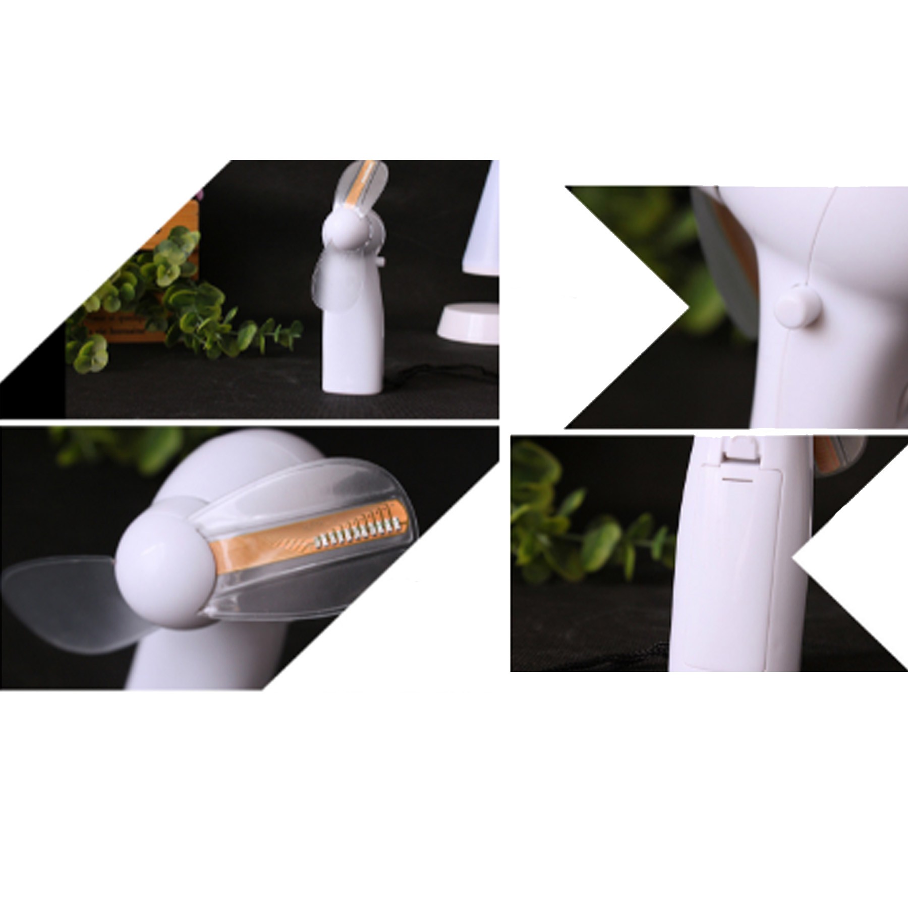 LED Flash Word Mini Handheld Fan 3