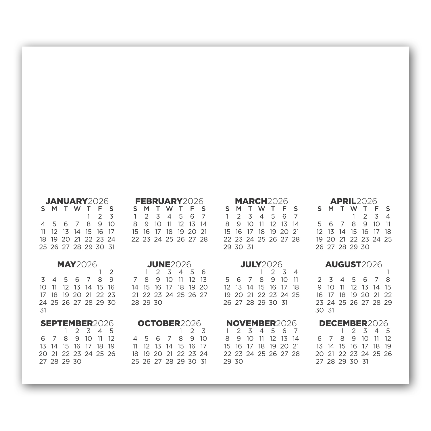 Calendar Sq Crnr Magnet 3-13/32 x 3-29/32 2