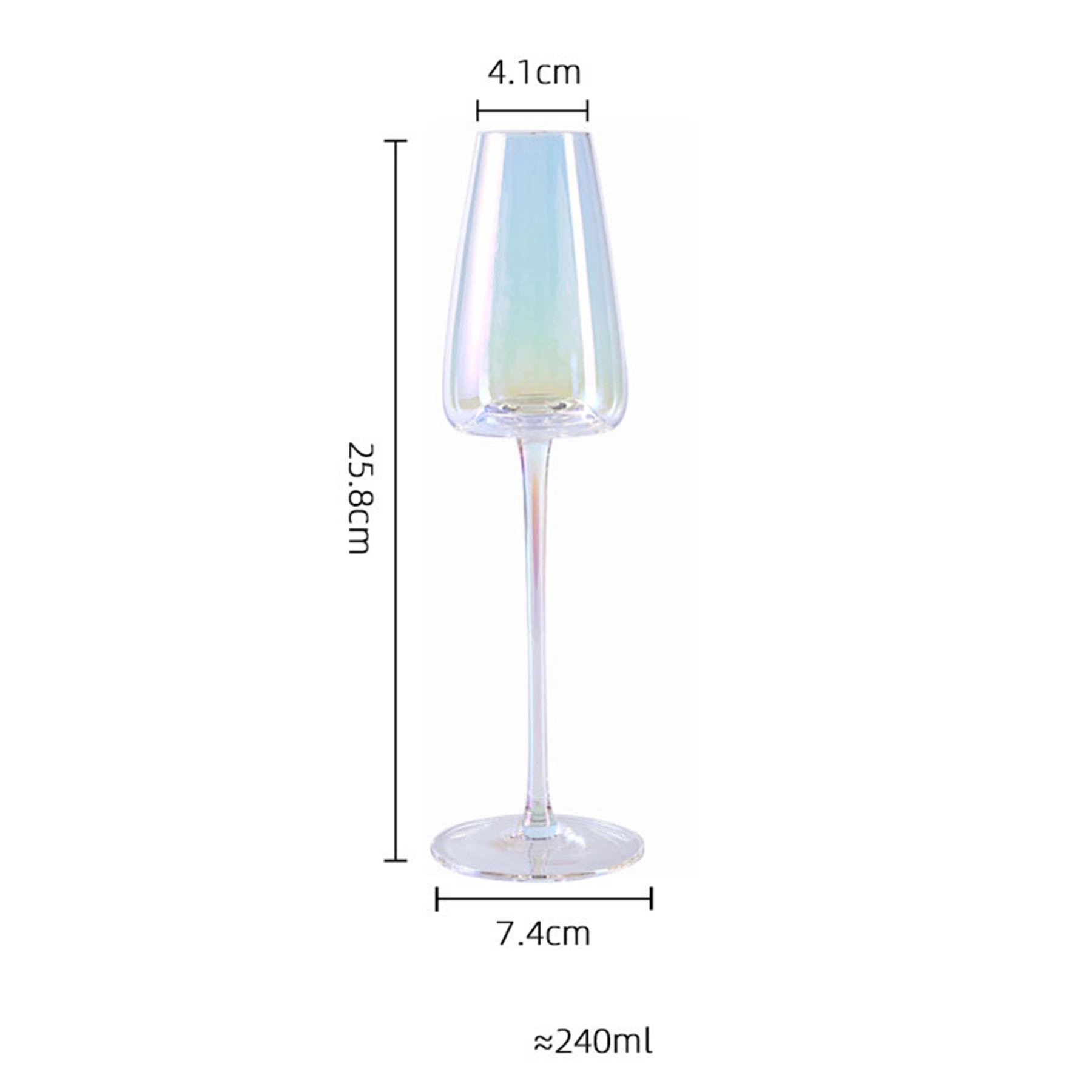 8 oz Party Crystal Champagne Glasses 8