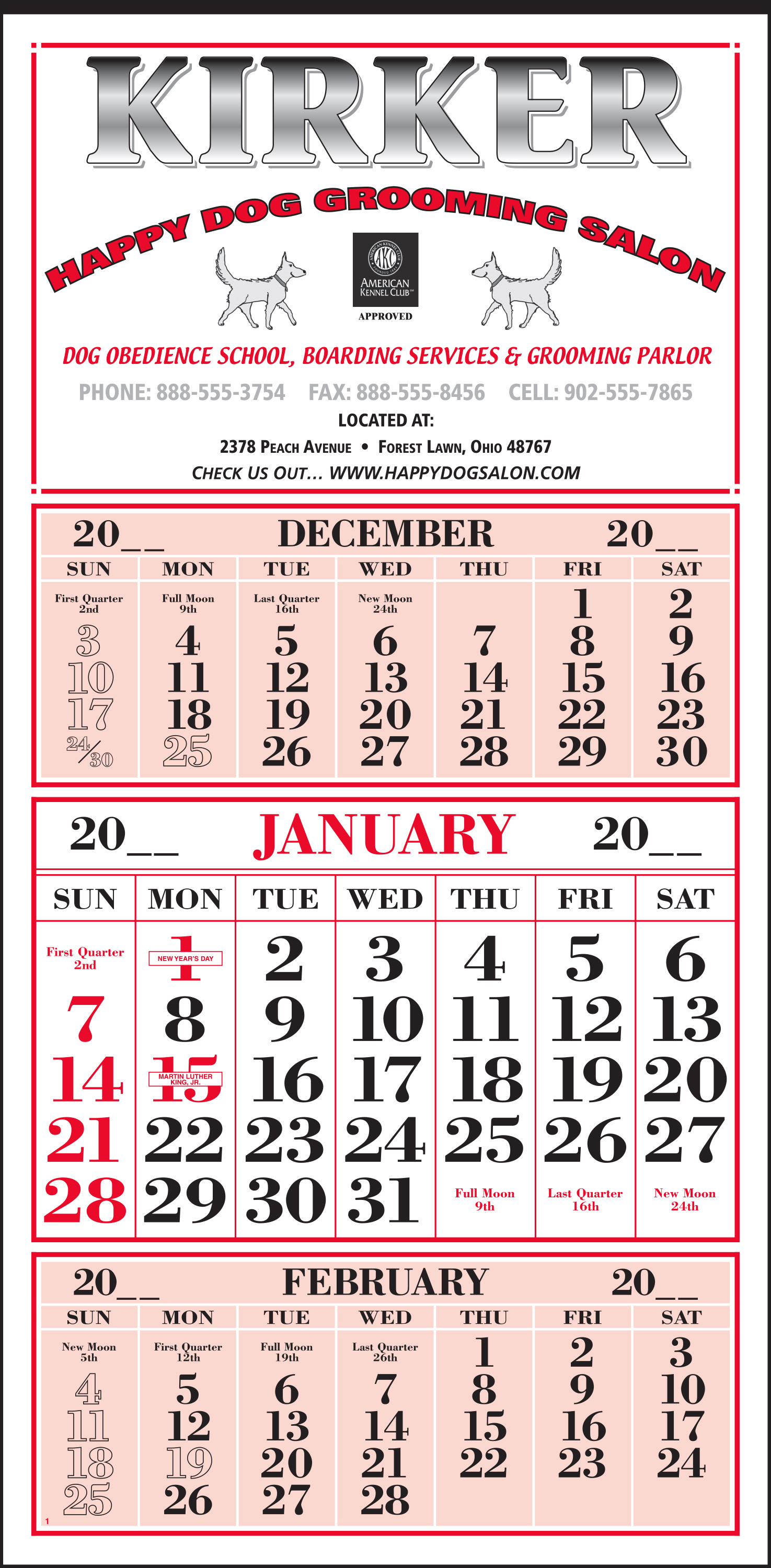Style 115 12-Sheet Calendar 1