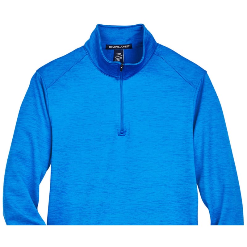 Devon & Jones Men's Newbury Mélange Fleece Quarter-Zip 3