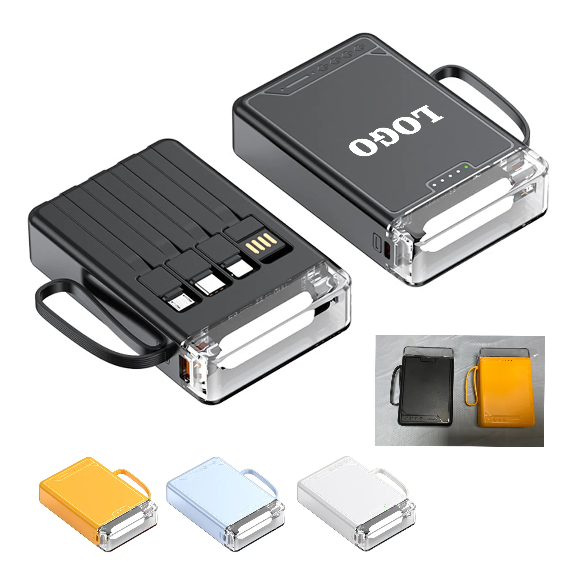 5000 mAh With Flashlight And Four-wire Power Bank