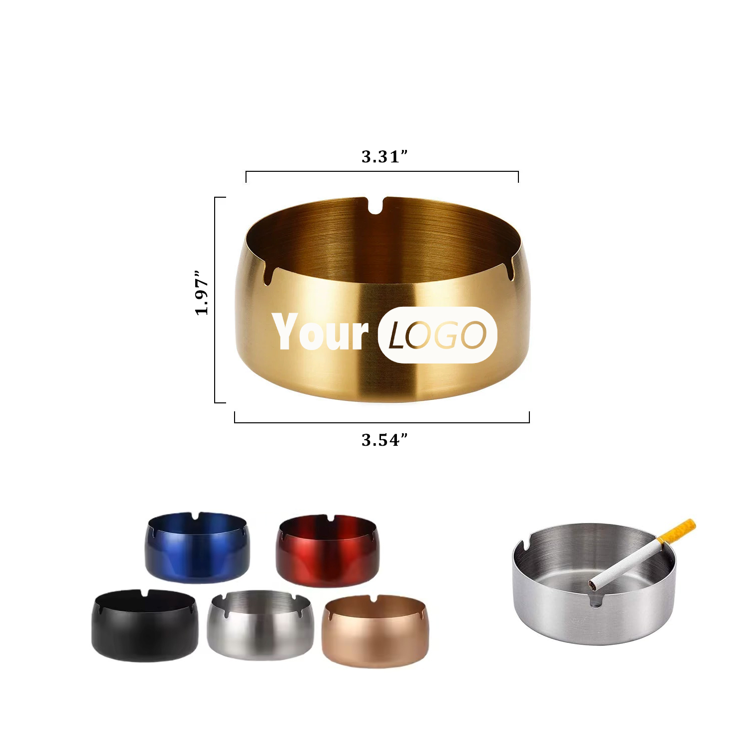 Stainless Steel Cigarette Ashtray 1