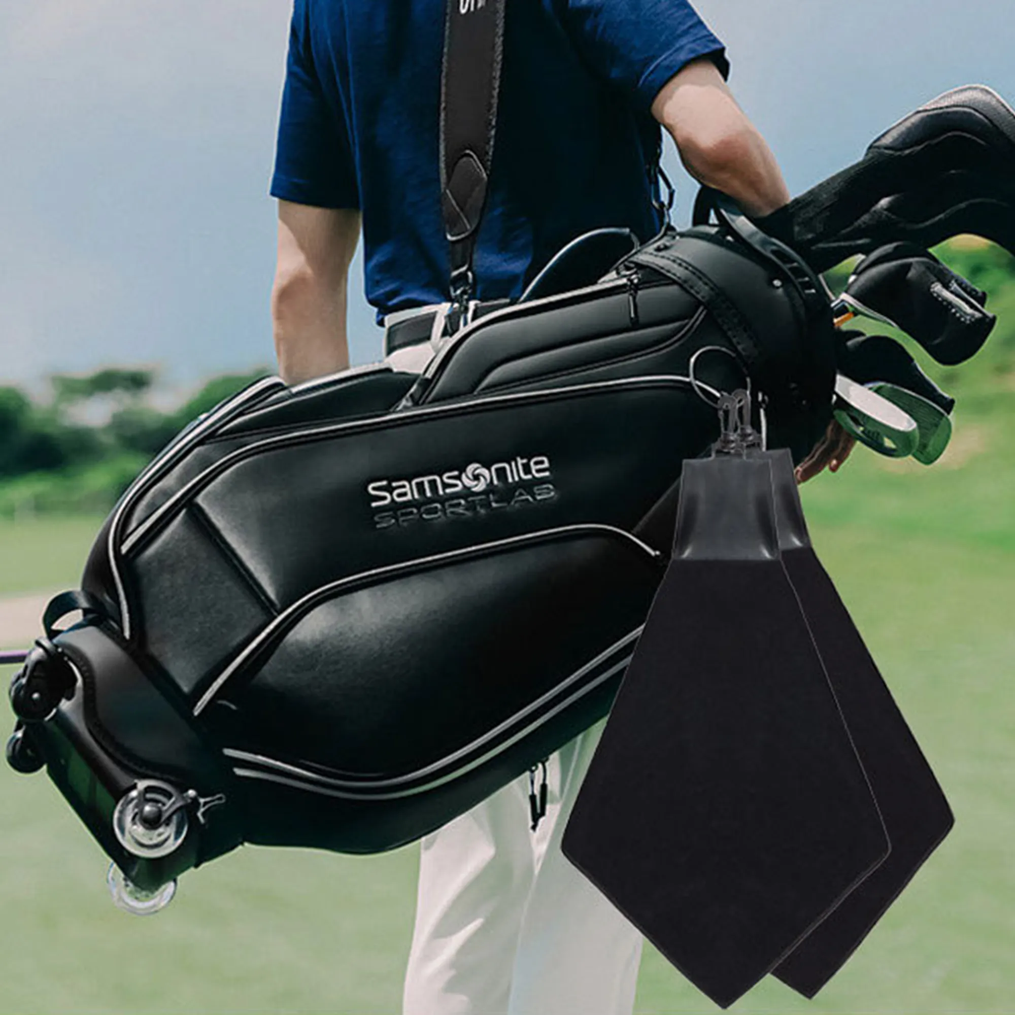 Microfiber Golf Towel With Clip Cleaning Club Cloth 2