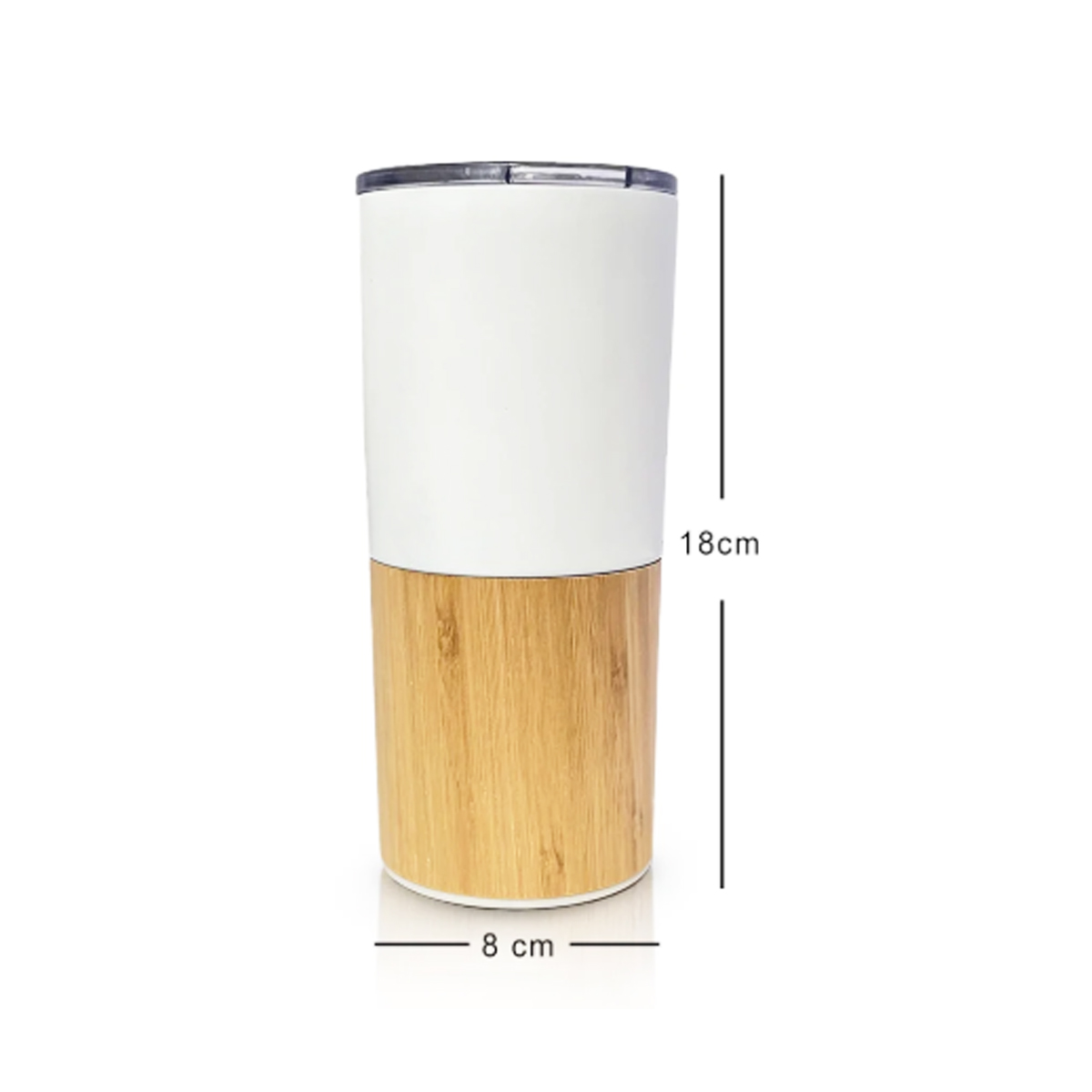 17Oz. Bamboo Base Stainless Steel Tumbler with Custom Logo 5