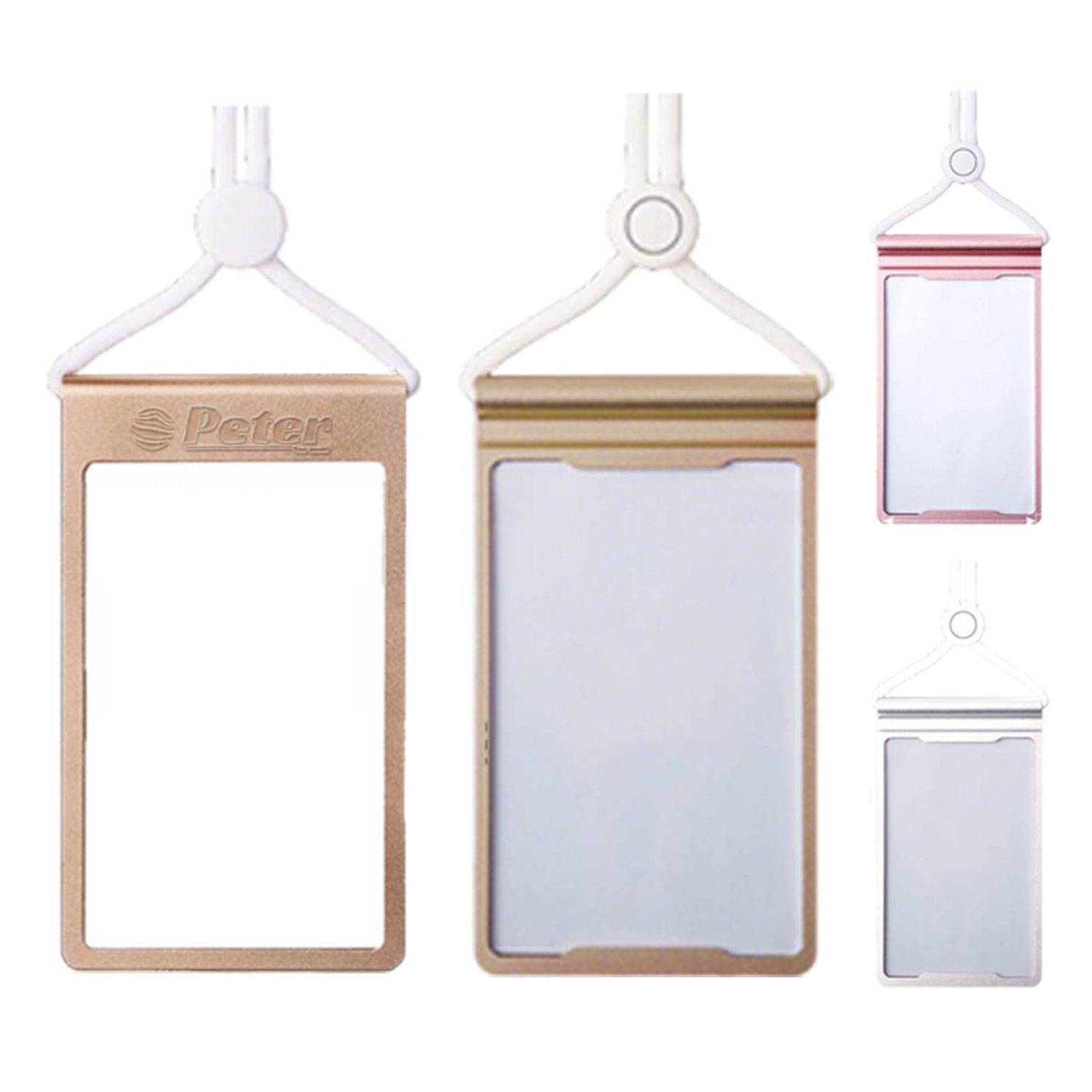 Aluminum Vertical ID Card Badge Holder w/ Lanyard 3