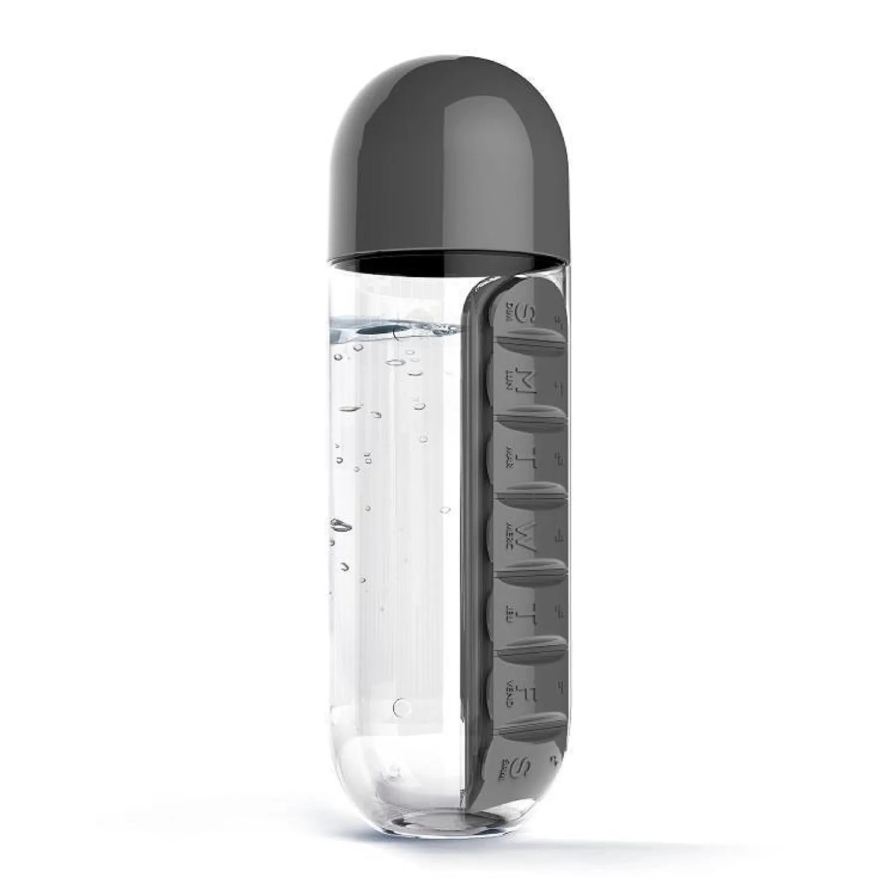 20 OZ Water Bottle with 7 Compartments Pill Box 12