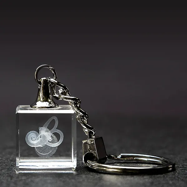 Optical Crystal KeyChain - Cube 1