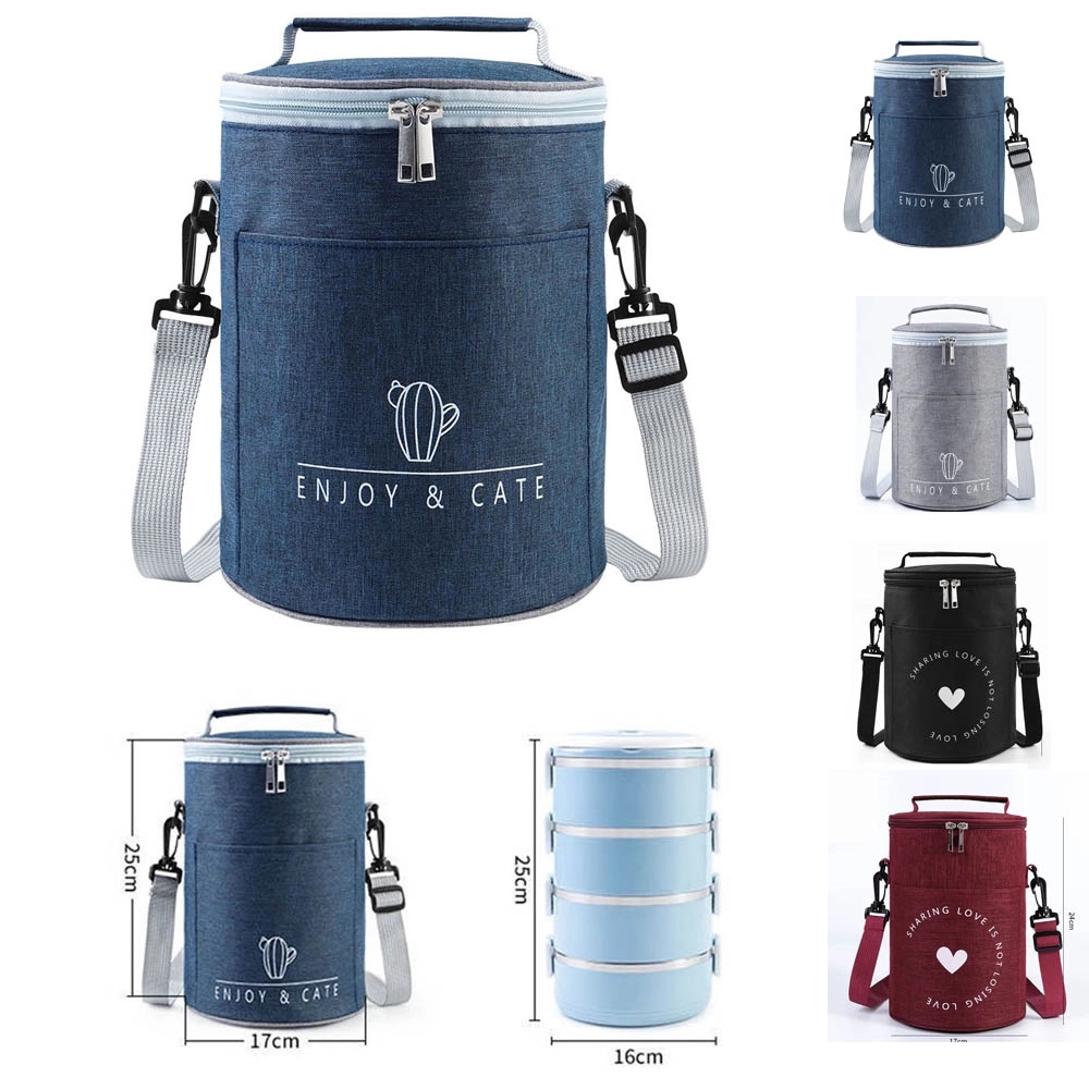 Insulated Round Lunch Bag 1