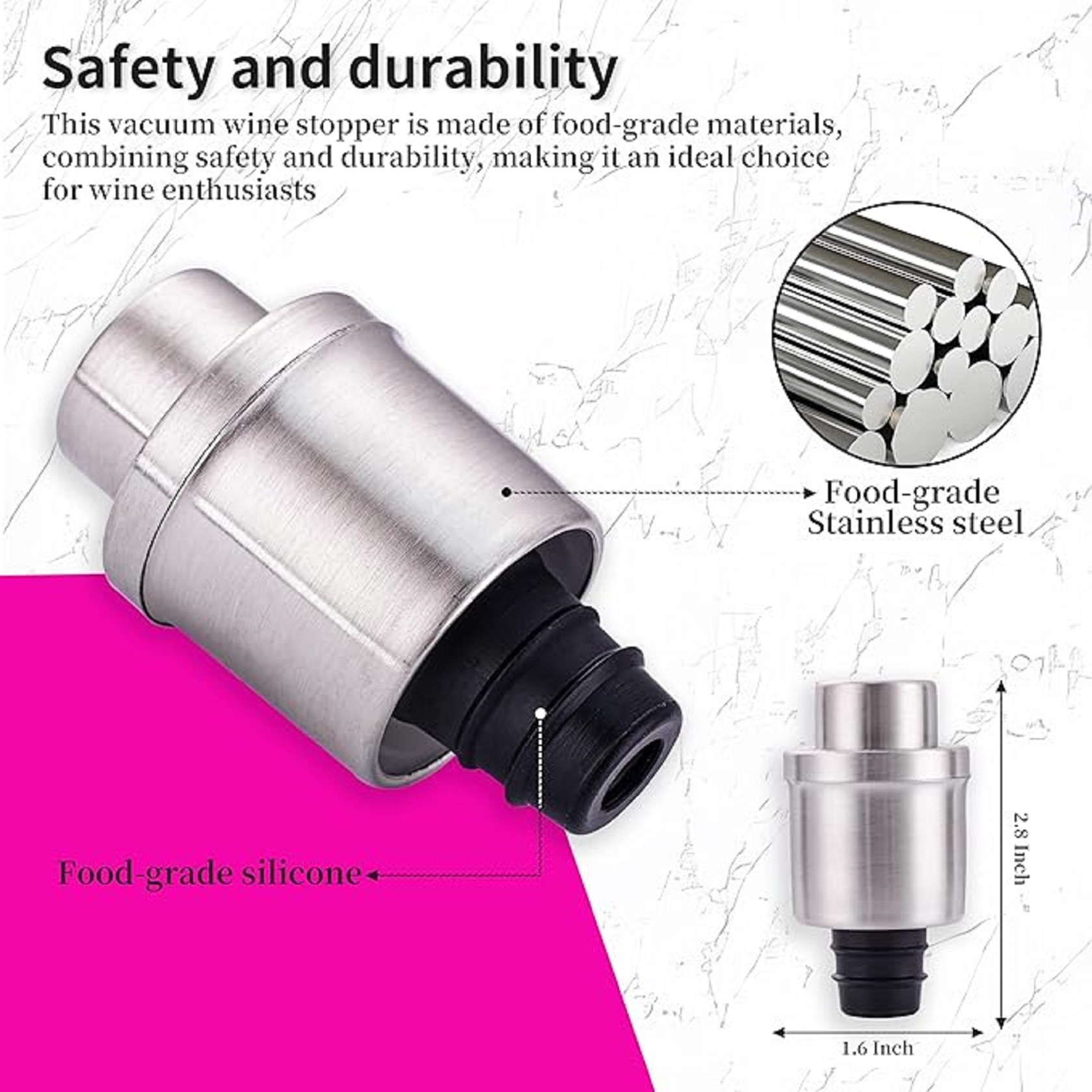 Wine Stoppers Vacuum for Wine Bottles 7