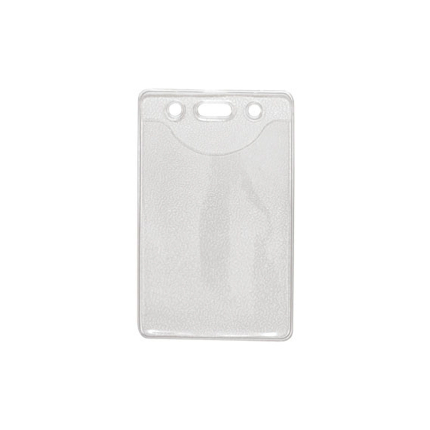 Vertical Top-Load Clear Vinyl Badge Holder w/ Slot & Chain Holes 1