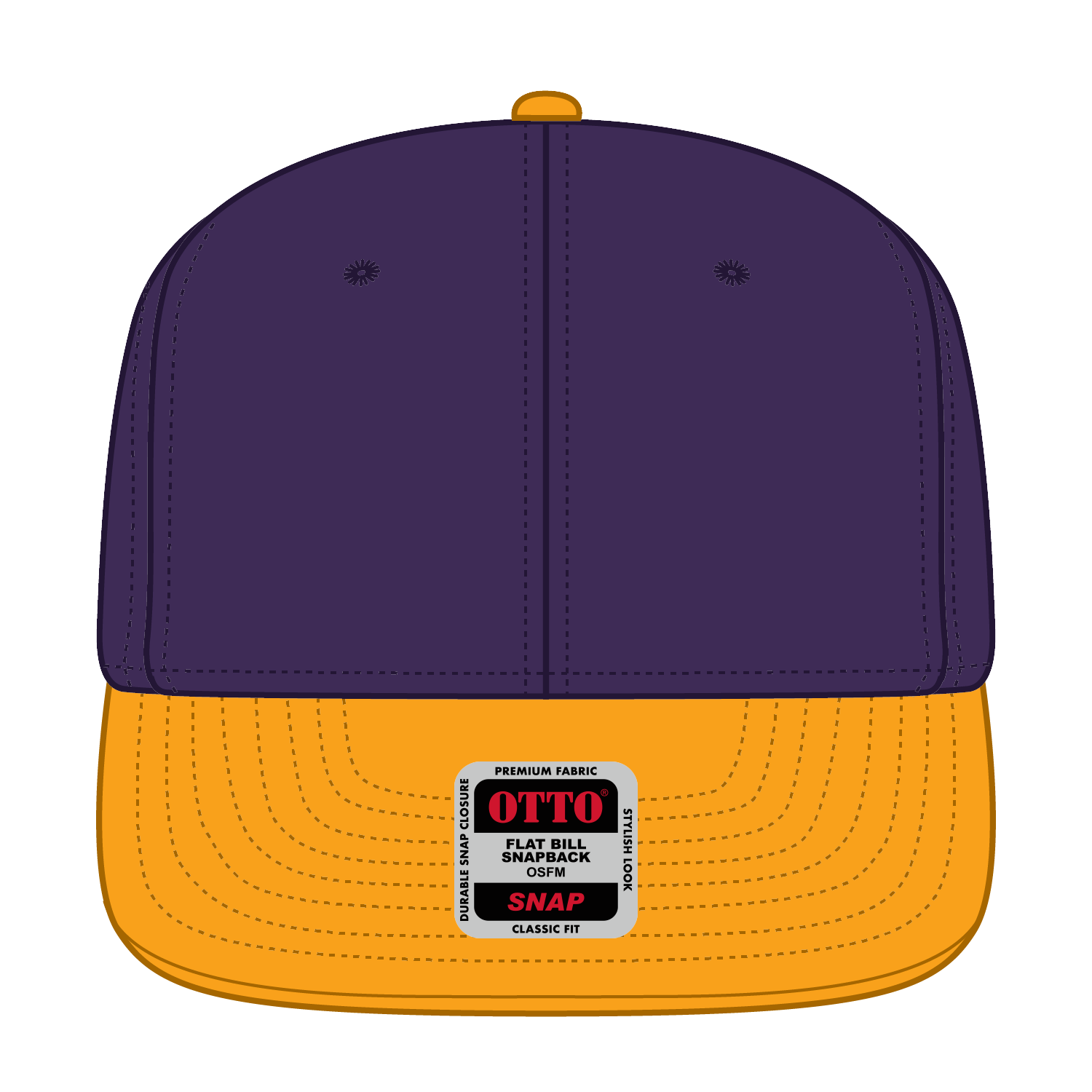 OTTO CAP® OTTO SNAP 6 Panel Pro Style Snapback Hat 1