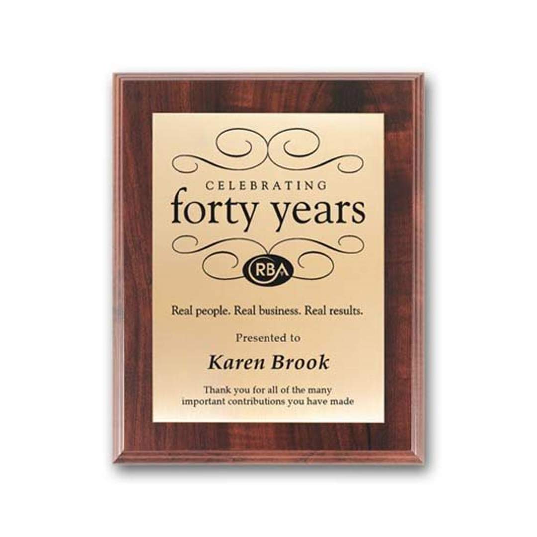 Screenprint Brass - Walnut Finish 3