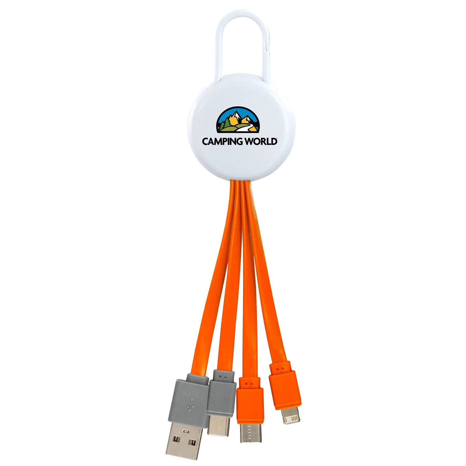 WHITE VIVID CLIP 3-IN-1 DUAL INPUT CHARGING CABLE 6