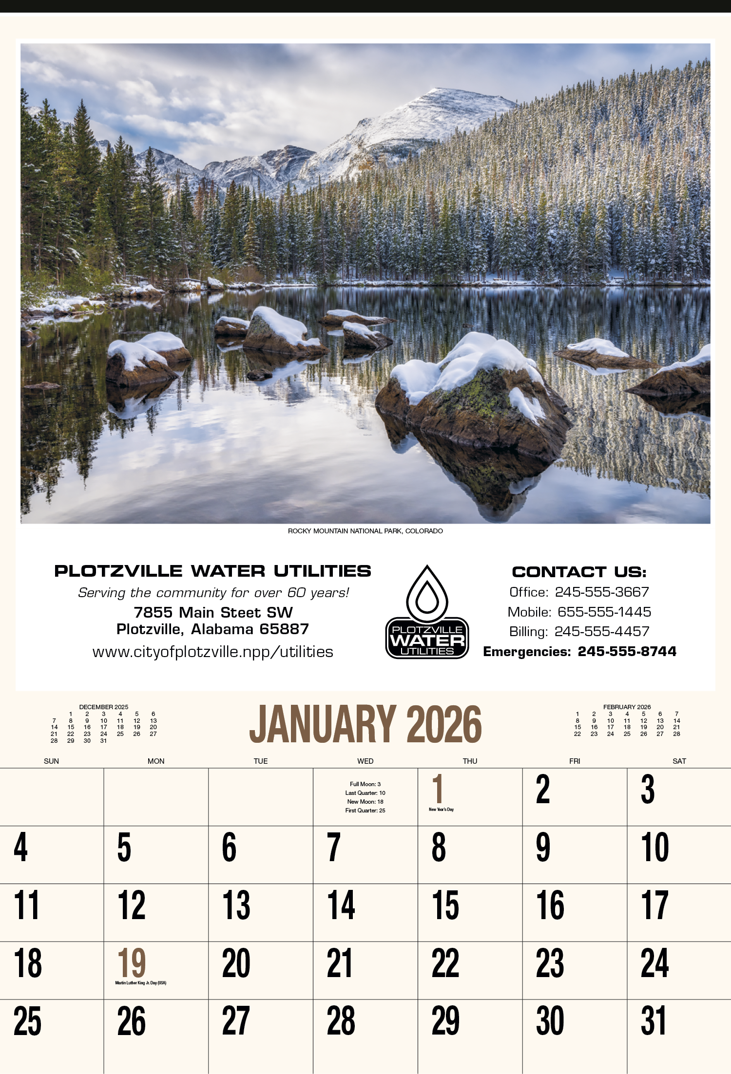 HotLine® Products Scenic America® Executive-White Ad Calendar 10